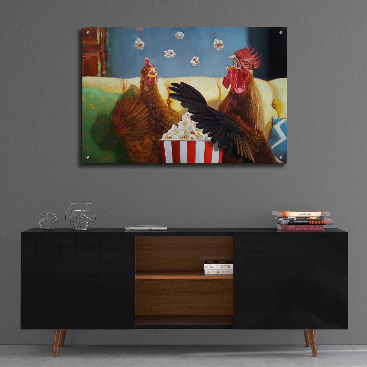 Epic Art 'Popcorn Chickens' by Lucia Heffernan, Acrylic Glass Wall Art,36x24