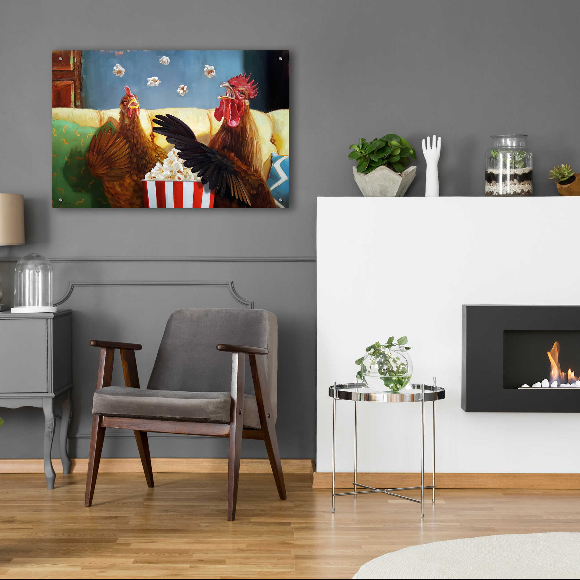 Epic Art 'Popcorn Chickens' by Lucia Heffernan, Acrylic Glass Wall Art,36x24