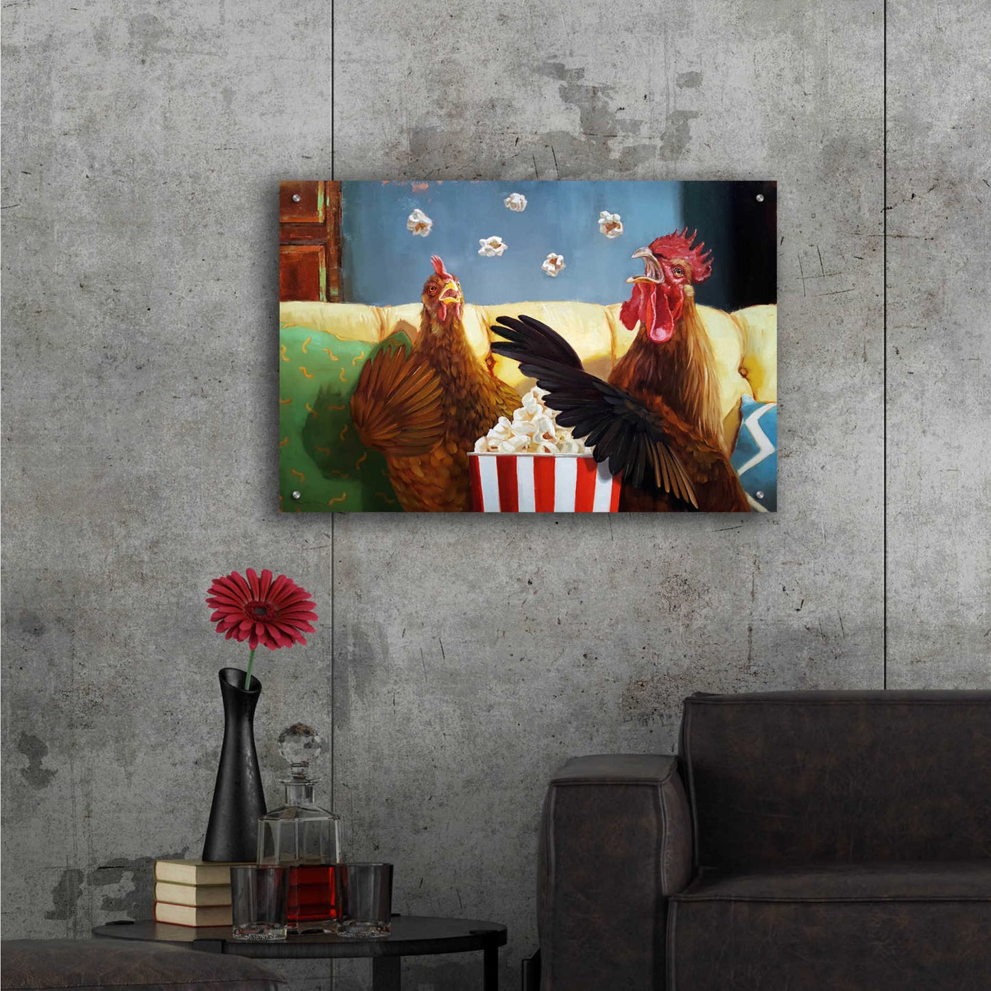 Epic Art 'Popcorn Chickens' by Lucia Heffernan, Acrylic Glass Wall Art,36x24