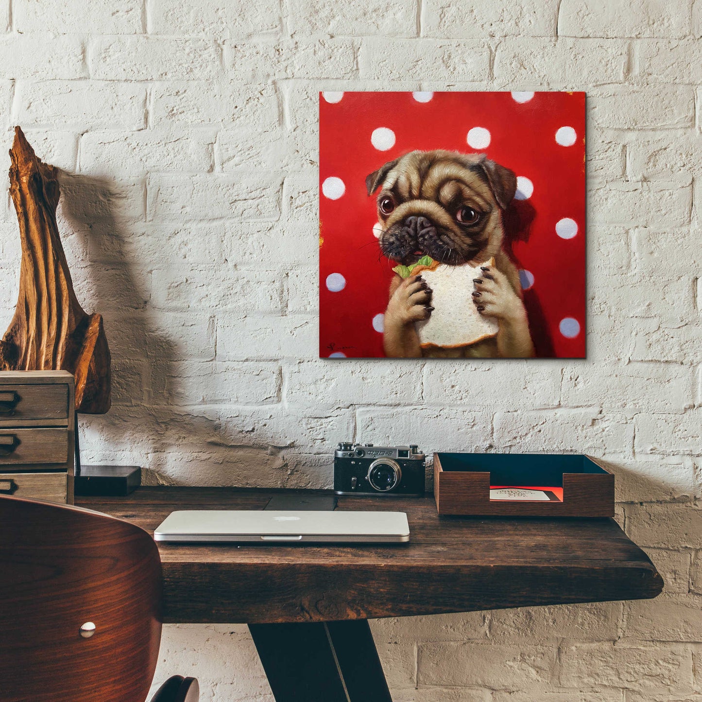 Epic Art 'Pugalicious' by Lucia Heffernan, Acrylic Glass Wall Art,12x12