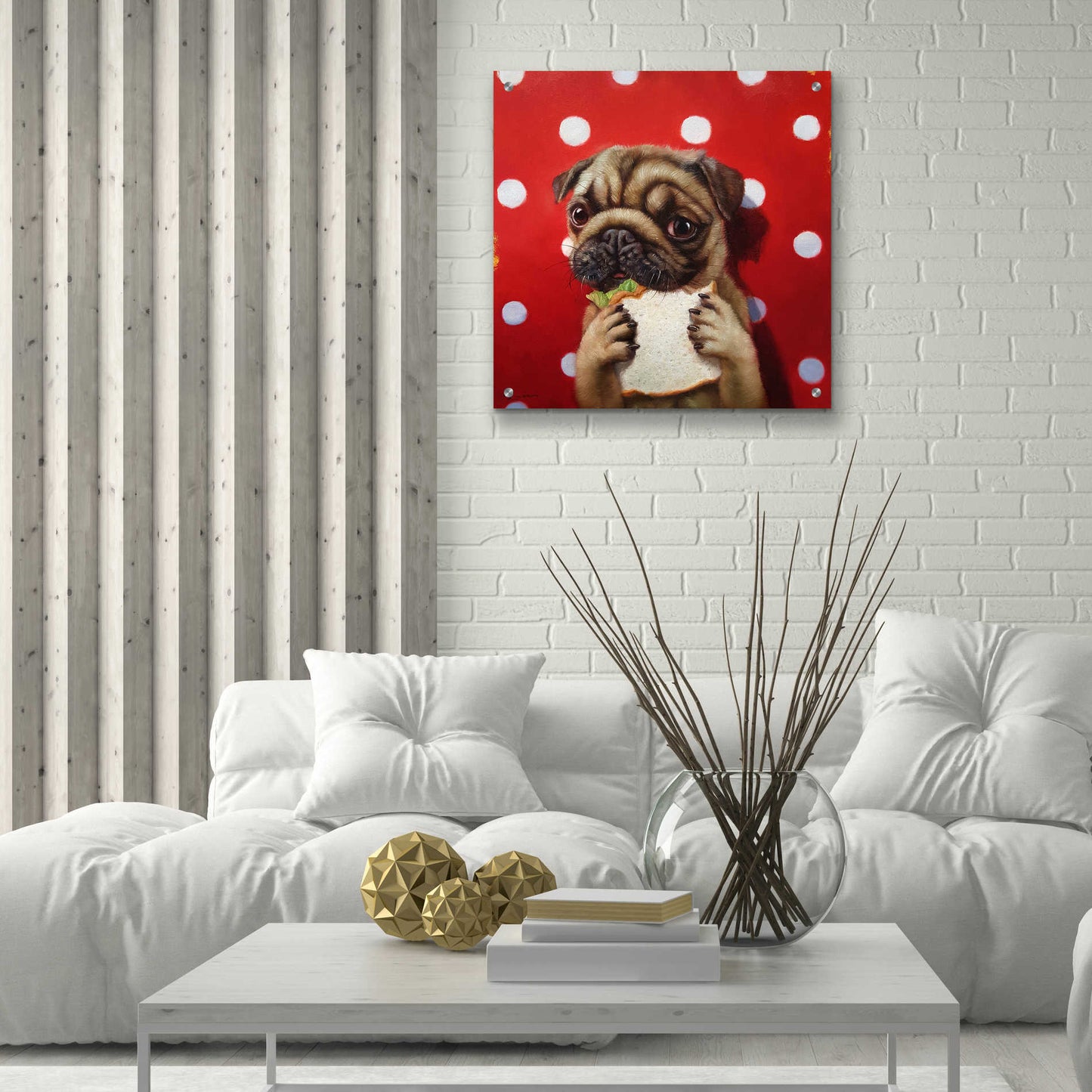 Epic Art 'Pugalicious' by Lucia Heffernan, Acrylic Glass Wall Art,24x24