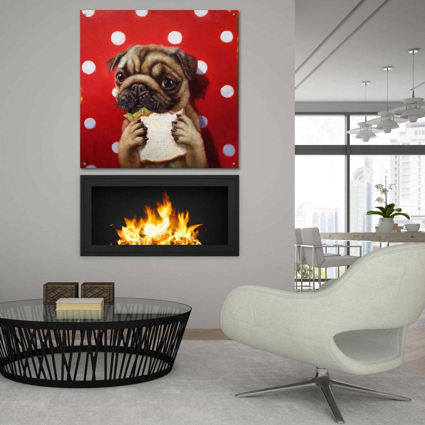 Epic Art 'Pugalicious' by Lucia Heffernan, Acrylic Glass Wall Art,36x36