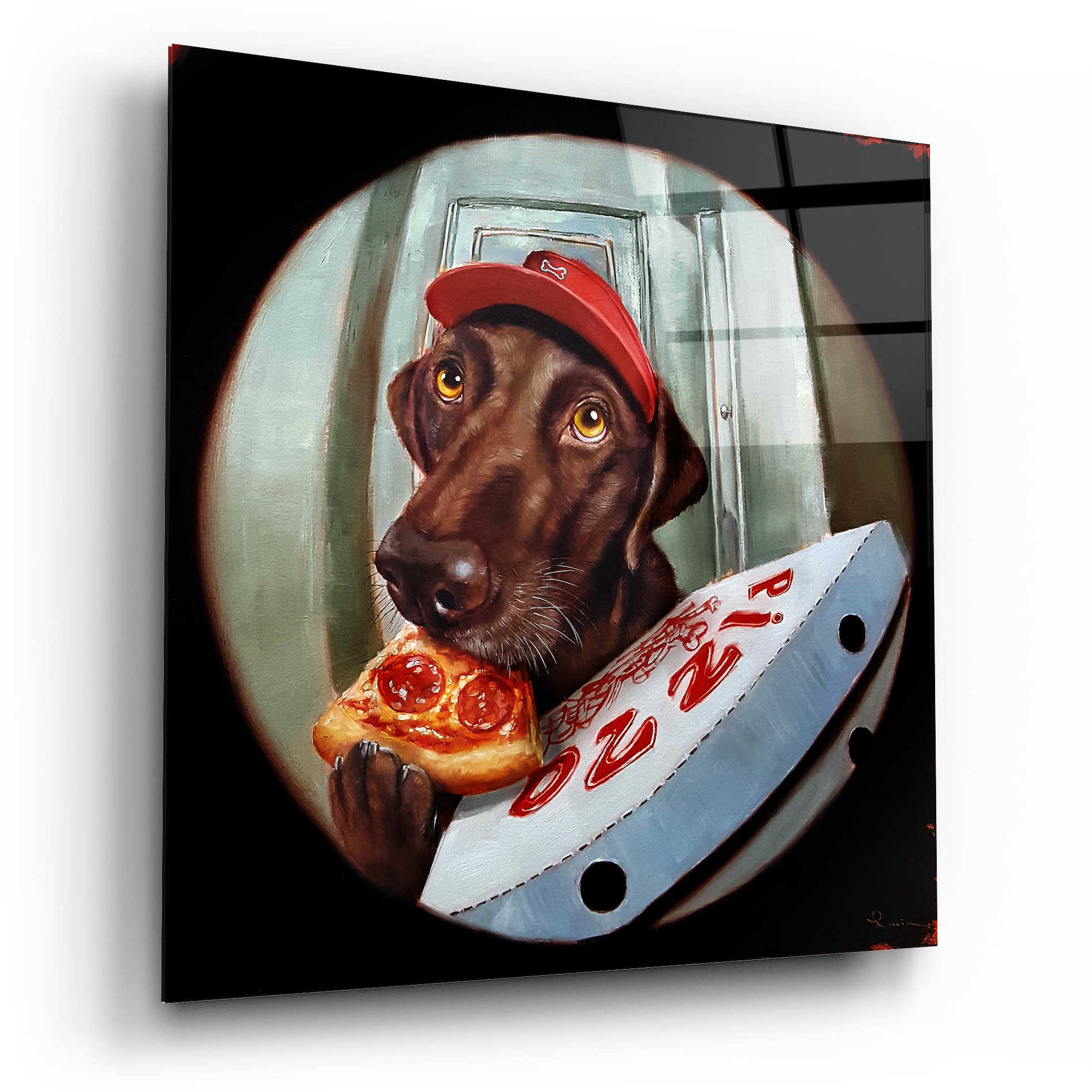 Epic Art 'Pupperoni' by Lucia Heffernan, Acrylic Glass Wall Art,12x12