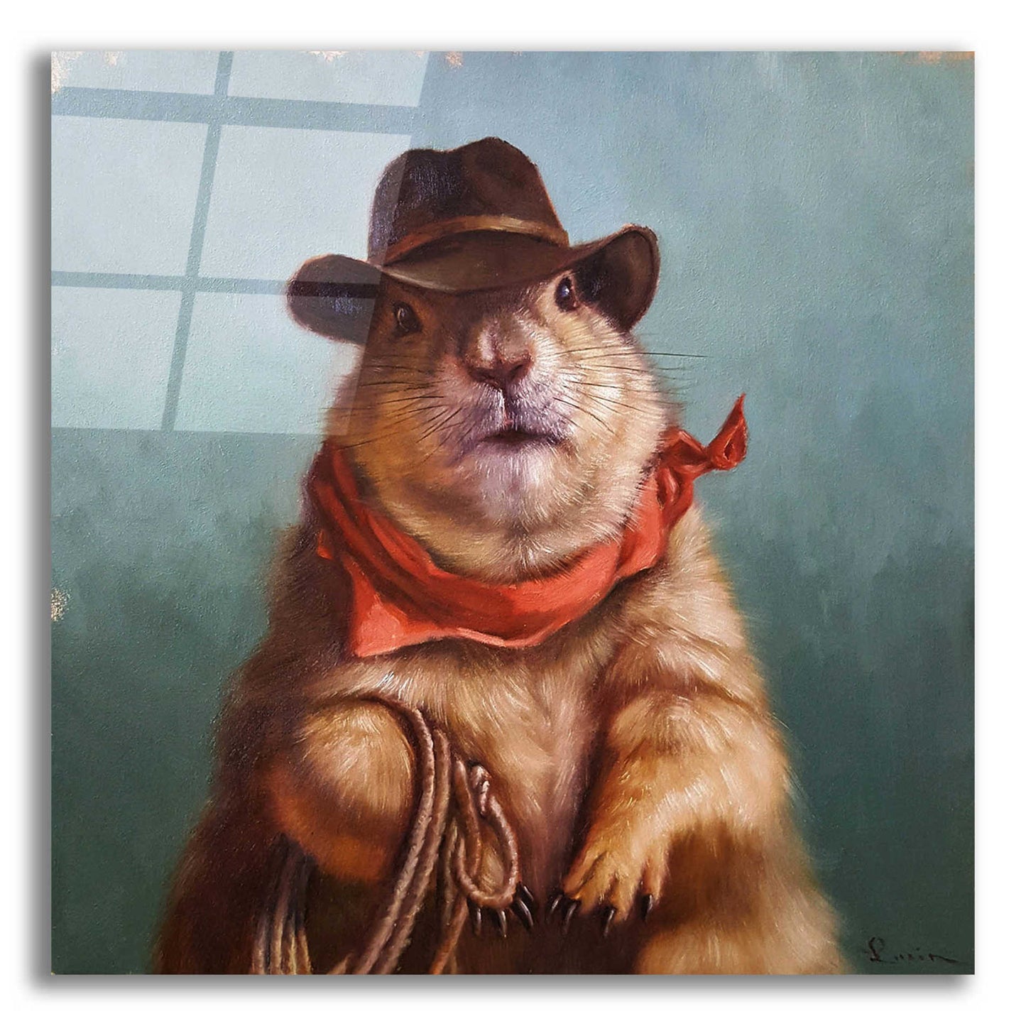 Epic Art 'Underground Cowboy' by Lucia Heffernan, Acrylic Glass Wall Art,12x12