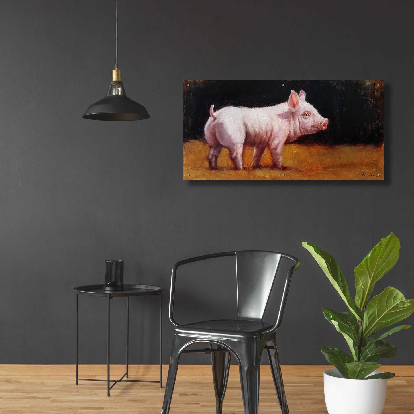 Epic Art 'Wilbur' by Lucia Heffernan, Acrylic Glass Wall Art,48x24