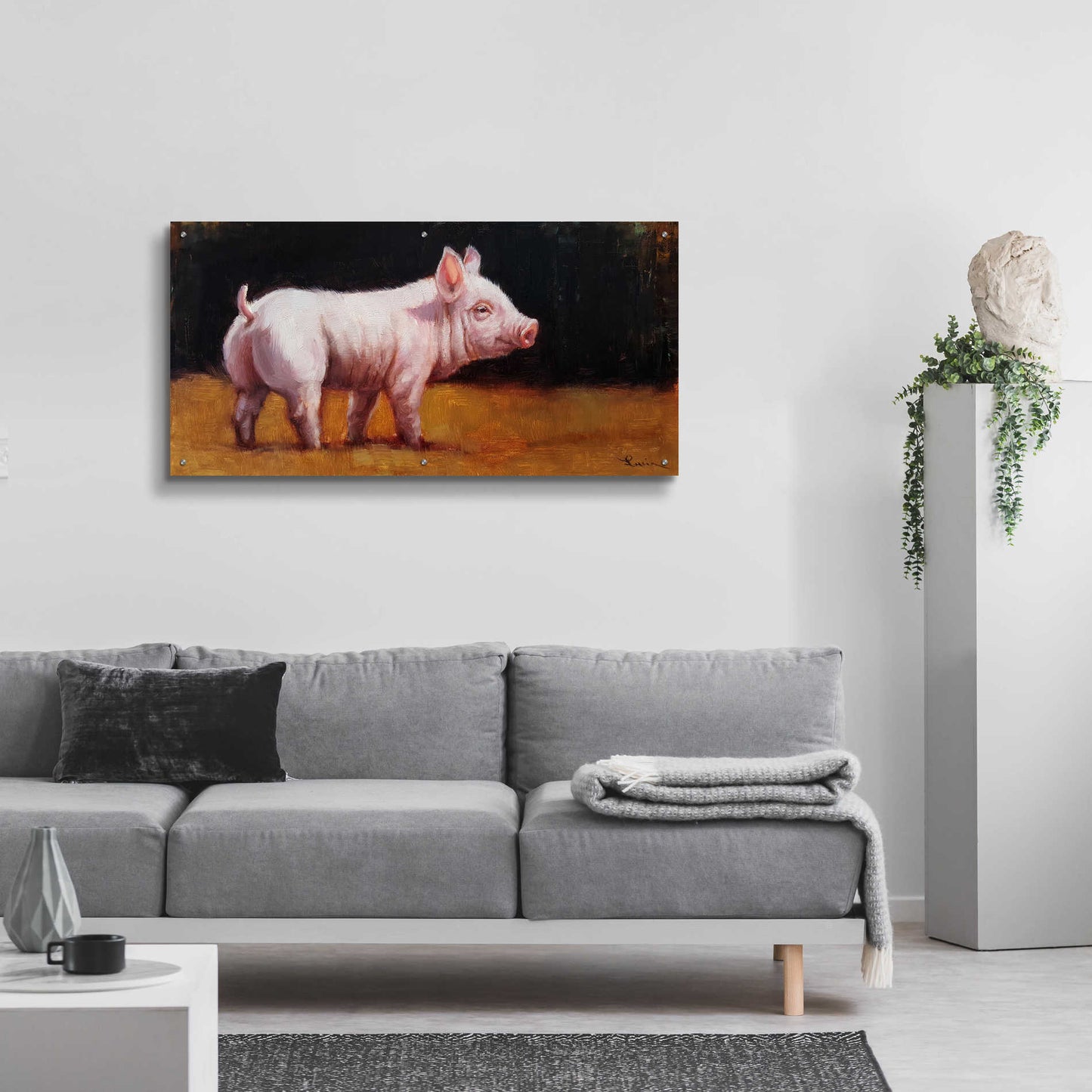 Epic Art 'Wilbur' by Lucia Heffernan, Acrylic Glass Wall Art,48x24