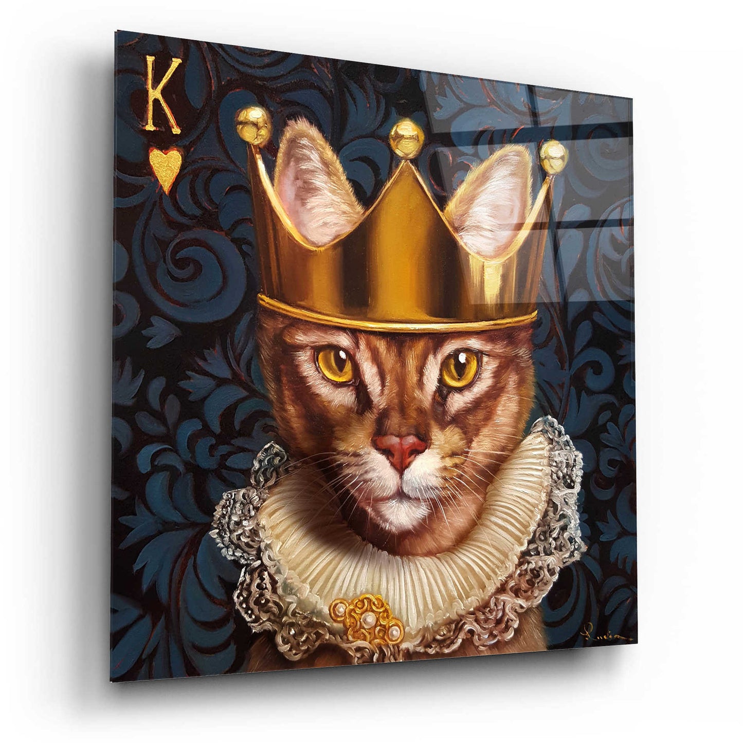 Epic Art 'King of Hearts' by Lucia Heffernan, Acrylic Glass Wall Art,12x12