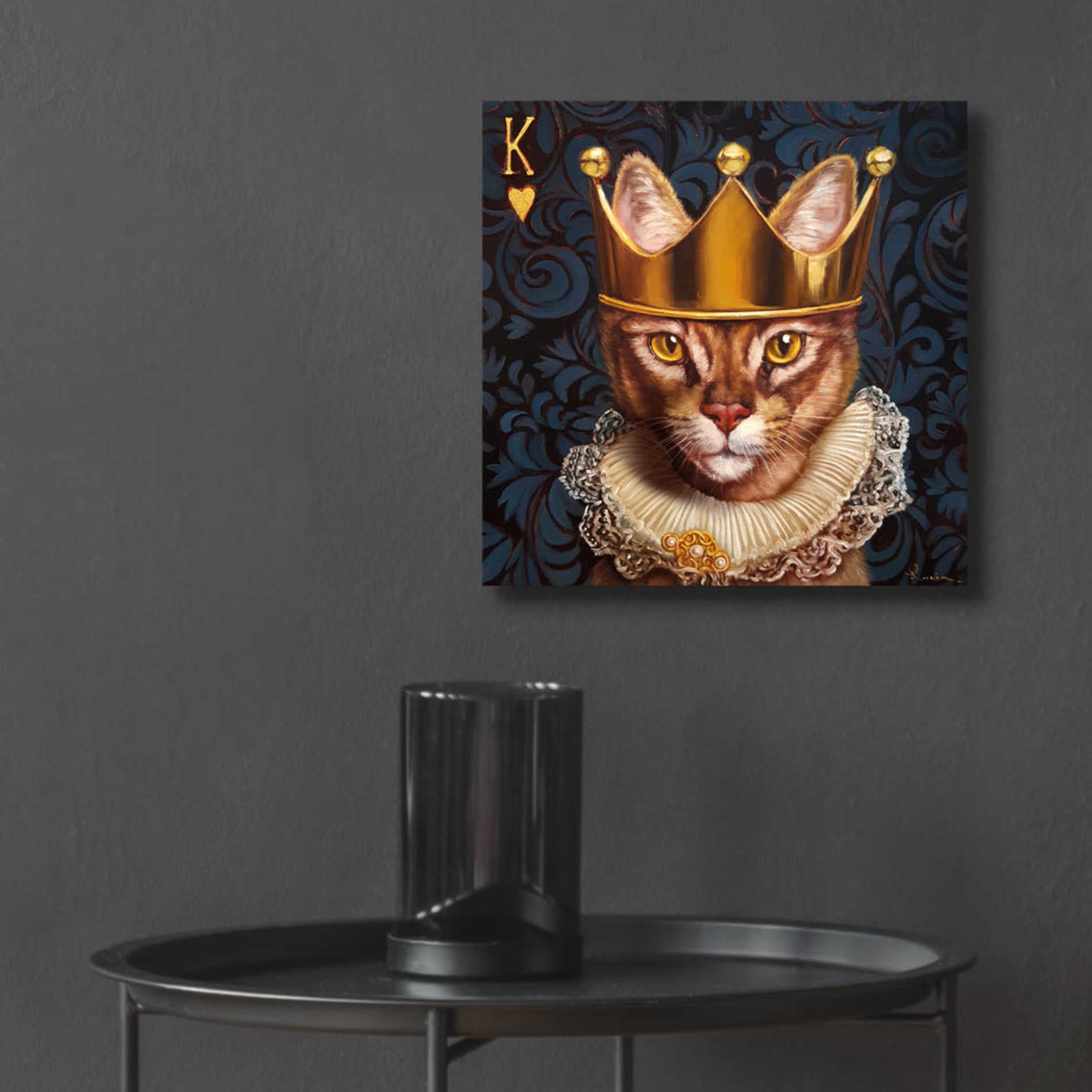 Epic Art 'King of Hearts' by Lucia Heffernan, Acrylic Glass Wall Art,12x12