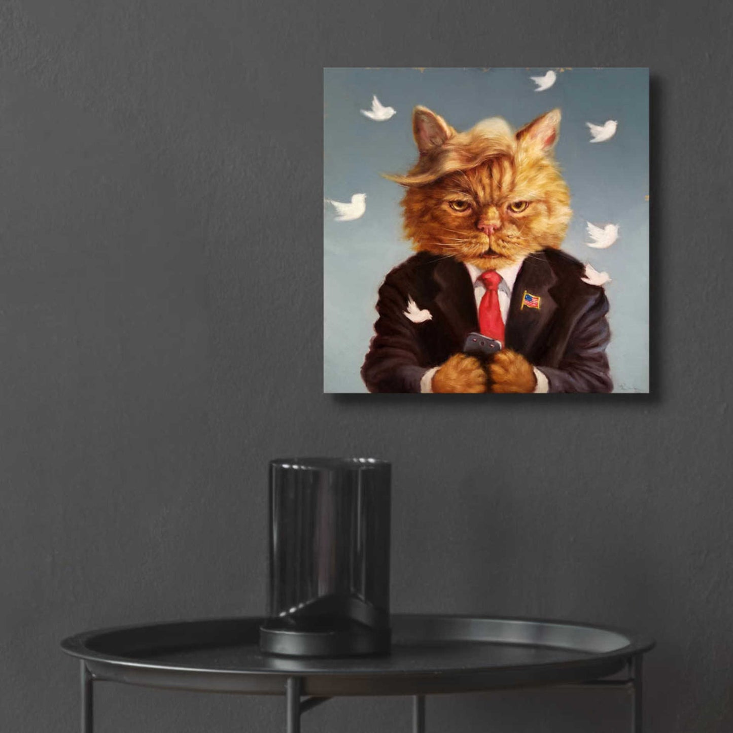 Epic Art 'Catty Remarks' by Lucia Heffernan, Acrylic Glass Wall Art,12x12