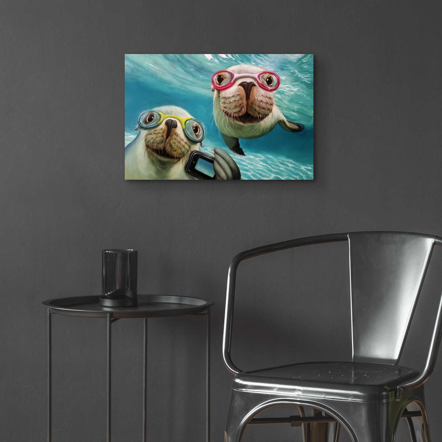 Epic Art 'Underwater Selfie' by Lucia Heffernan, Acrylic Glass Wall Art,24x16