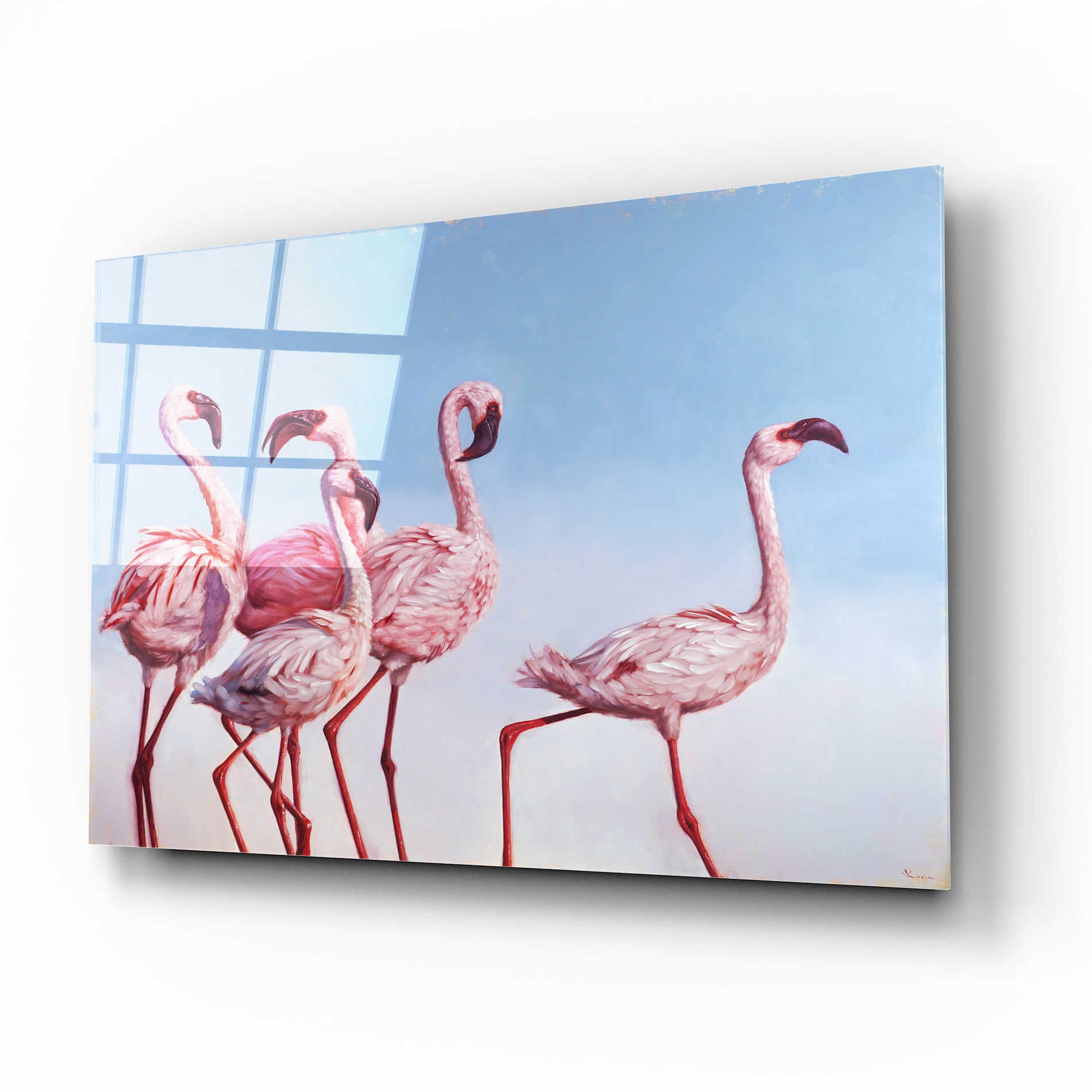 Epic Art 'Pink Ladies' by Lucia Heffernan, Acrylic Glass Wall Art,16x12