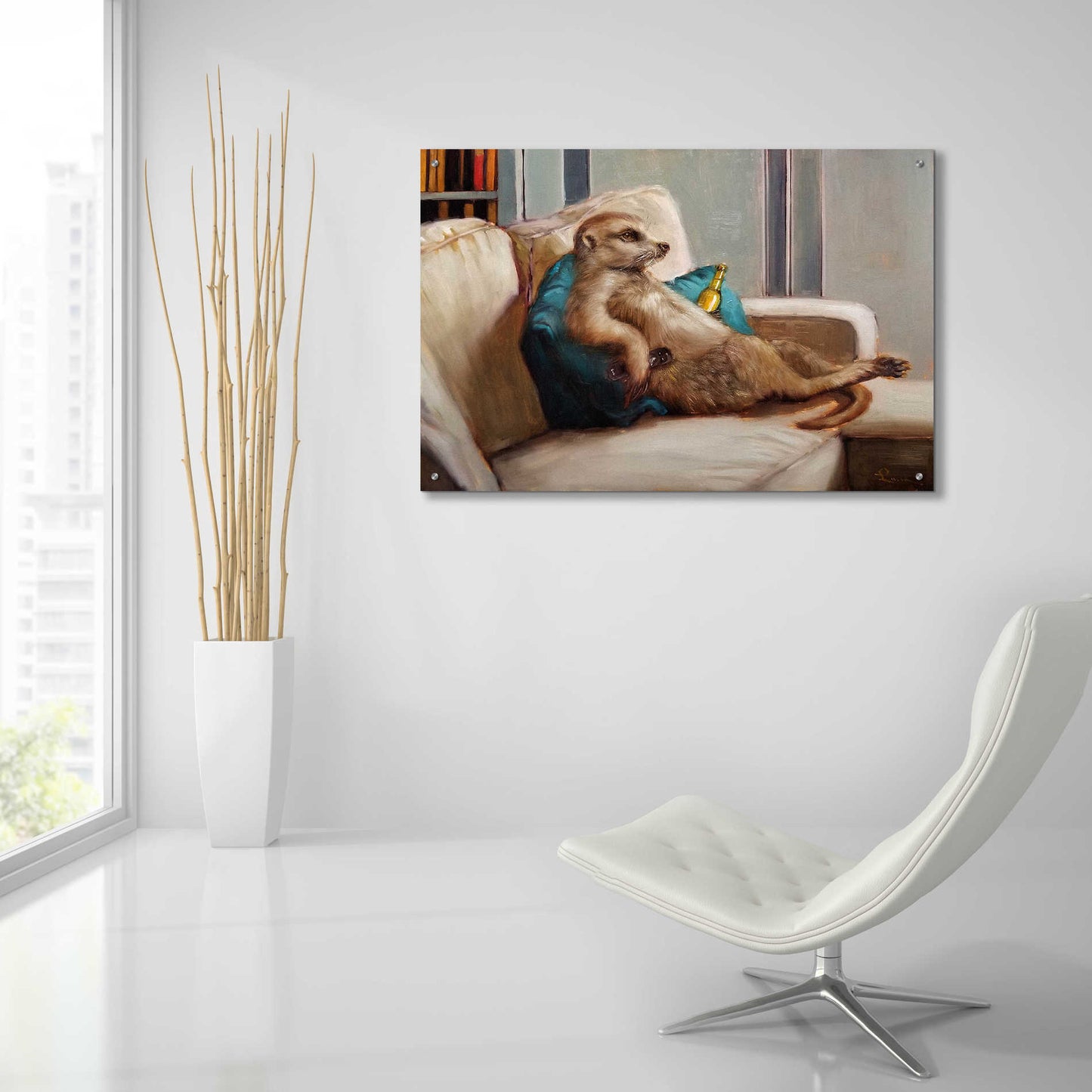 Epic Art 'Couch Potato' by Lucia Heffernan, Acrylic Glass Wall Art,36x24