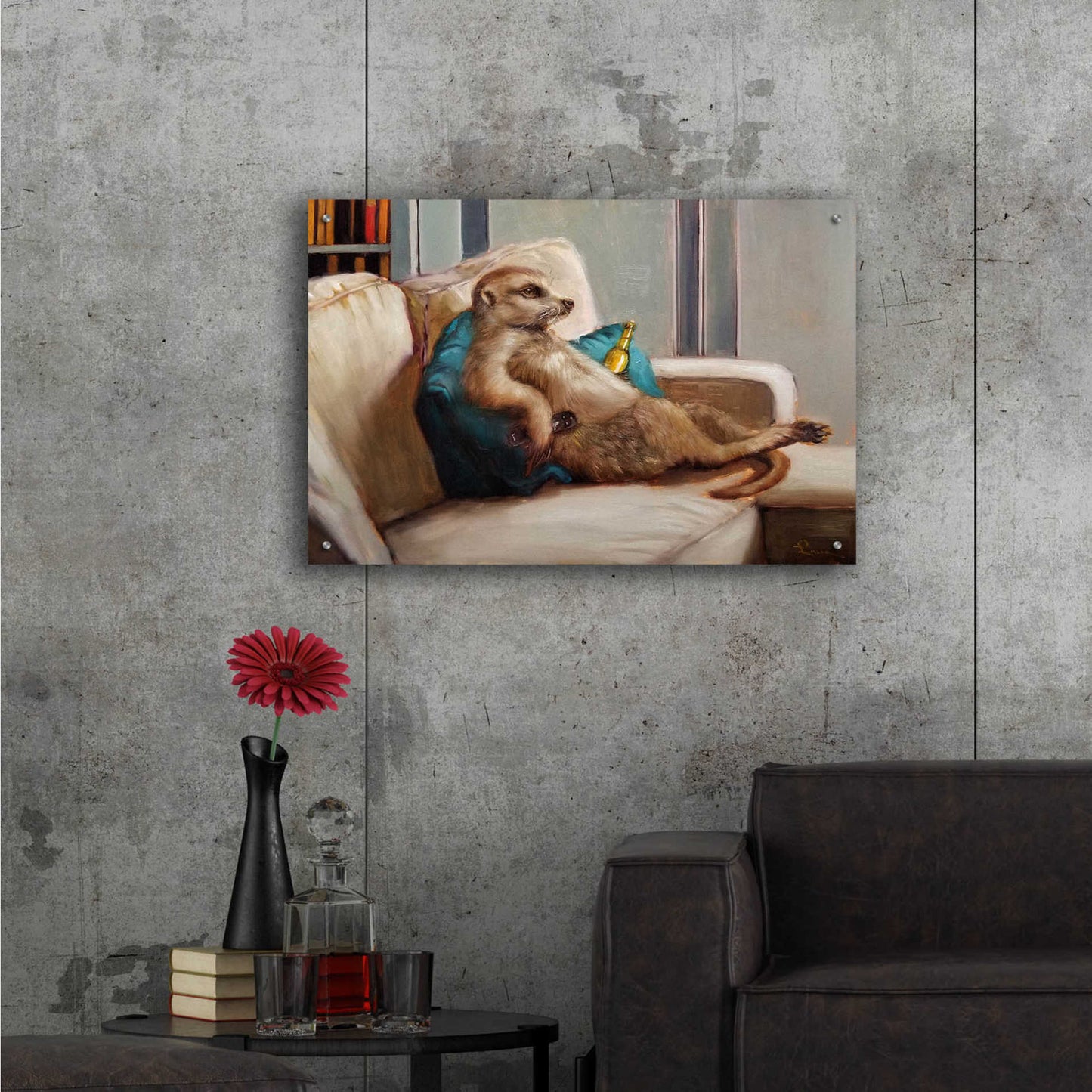 Epic Art 'Couch Potato' by Lucia Heffernan, Acrylic Glass Wall Art,36x24