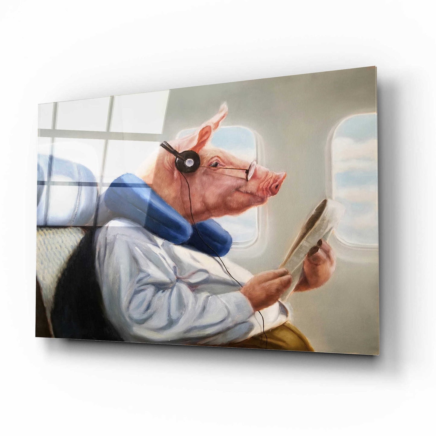 Epic Art 'When Pigs Fly No. 2' by Lucia Heffernan, Acrylic Glass Wall Art,16x12