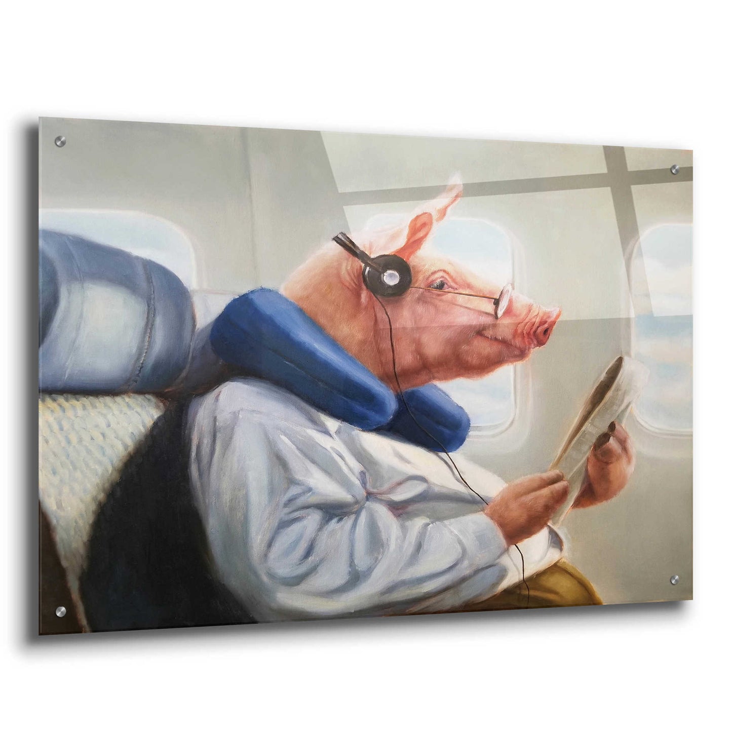 Epic Art 'When Pigs Fly No. 2' by Lucia Heffernan, Acrylic Glass Wall Art,36x24