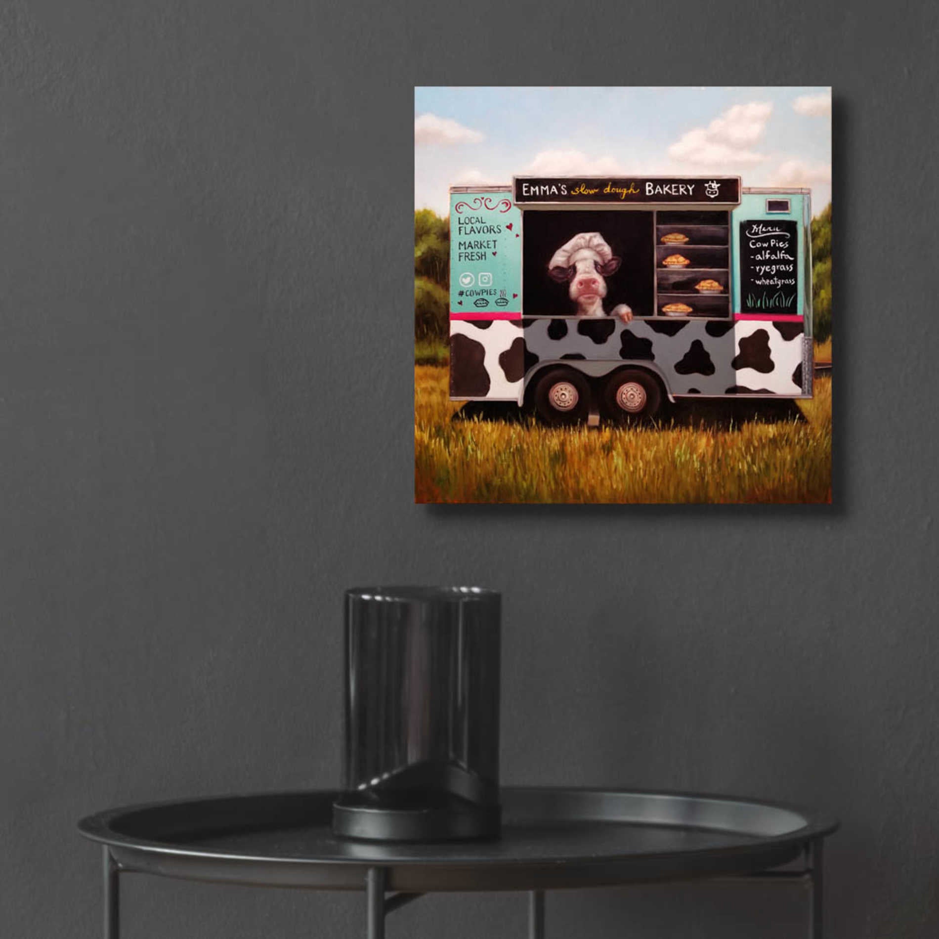 Epic Art 'Cowpies' by Lucia Heffernan, Acrylic Glass Wall Art,12x12