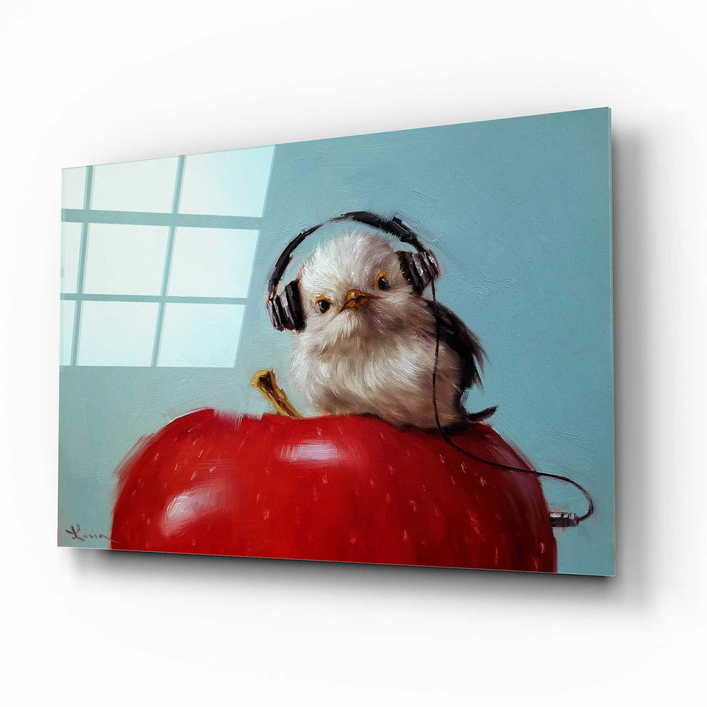 Epic Art 'Apple Music' by Lucia Heffernan, Acrylic Glass Wall Art,16x12