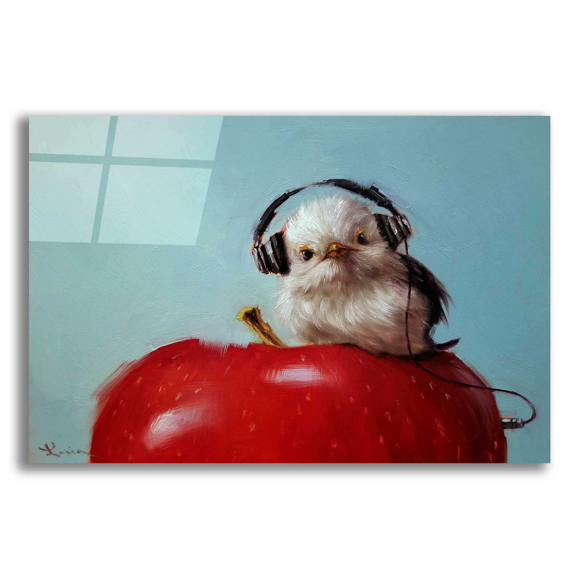 Epic Art 'Apple Music' by Lucia Heffernan, Acrylic Glass Wall Art,16x12