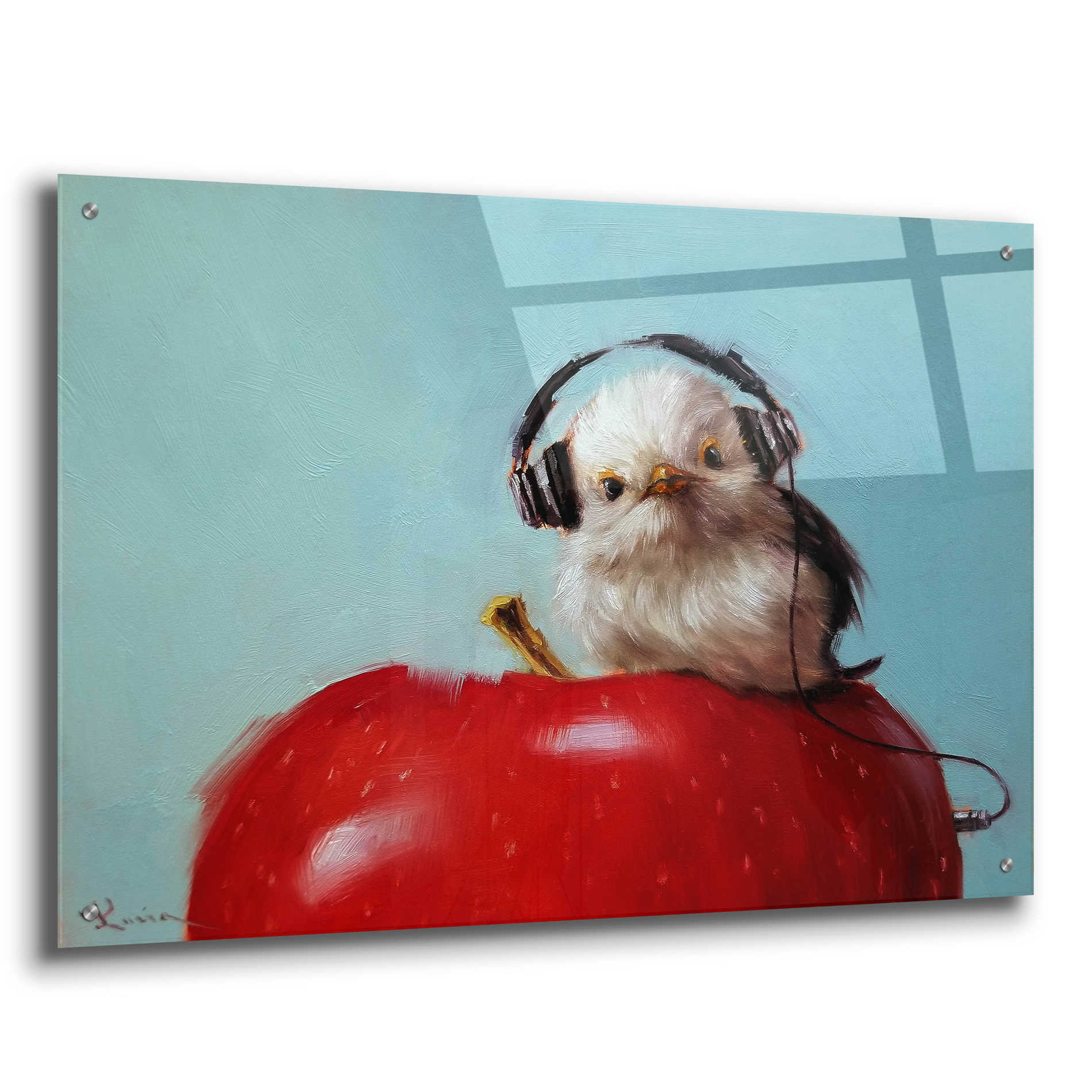 Epic Art 'Apple Music' by Lucia Heffernan, Acrylic Glass Wall Art,36x24