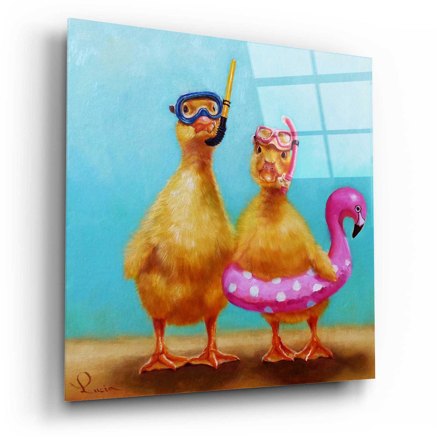 Epic Art 'Pool Party' by Lucia Heffernan, Acrylic Glass Wall Art,12x12