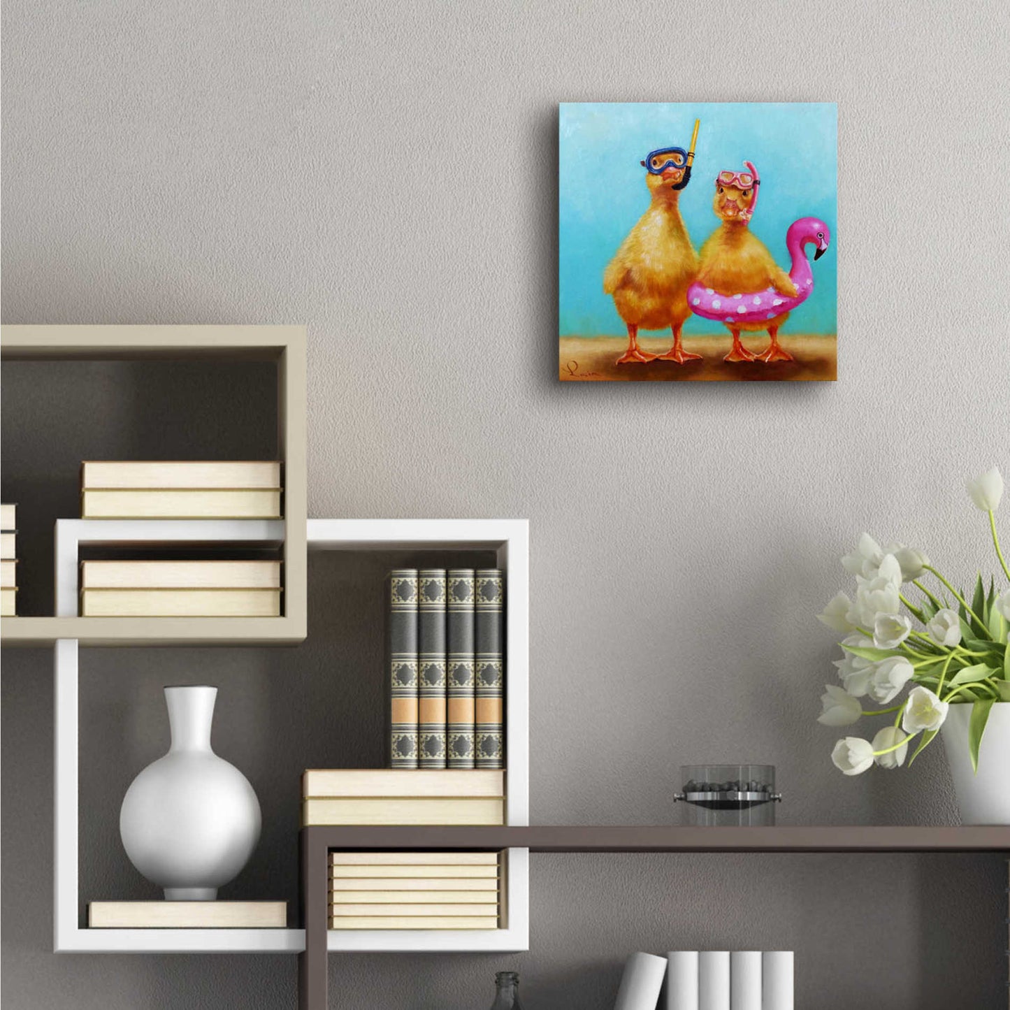 Epic Art 'Pool Party' by Lucia Heffernan, Acrylic Glass Wall Art,12x12