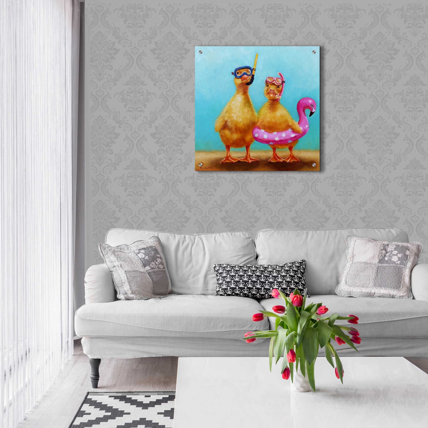 Epic Art 'Pool Party' by Lucia Heffernan, Acrylic Glass Wall Art,24x24