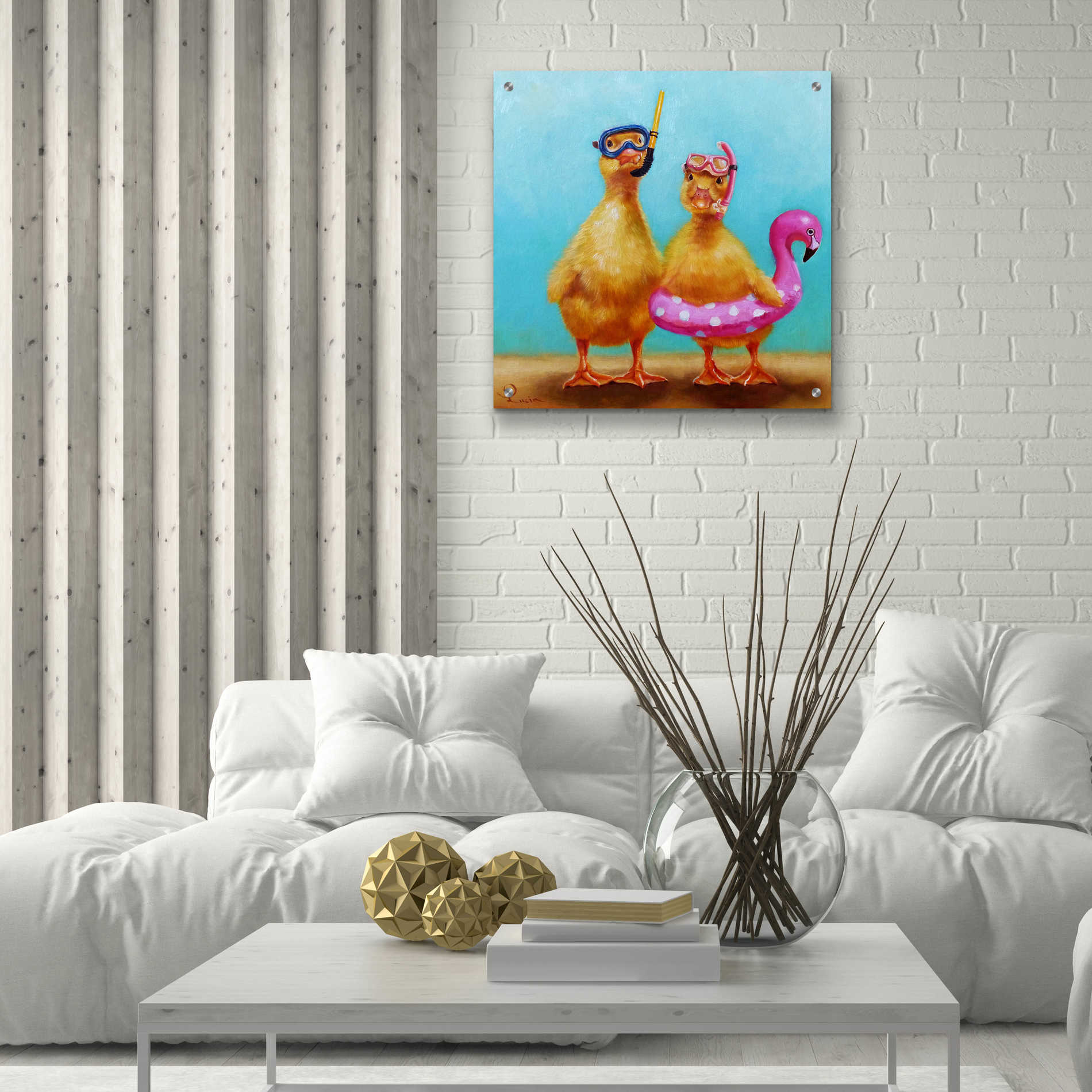 Epic Art 'Pool Party' by Lucia Heffernan, Acrylic Glass Wall Art,24x24