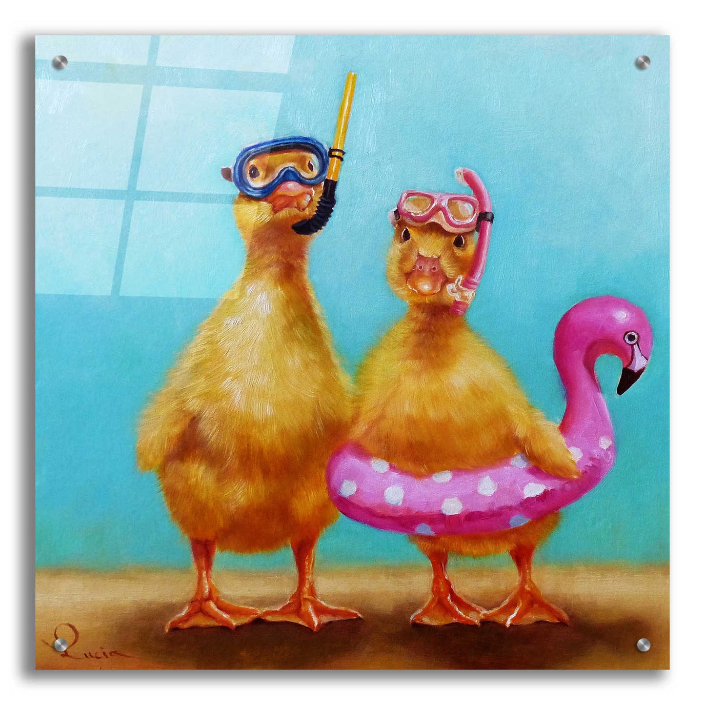 Epic Art 'Pool Party' by Lucia Heffernan, Acrylic Glass Wall Art,24x24