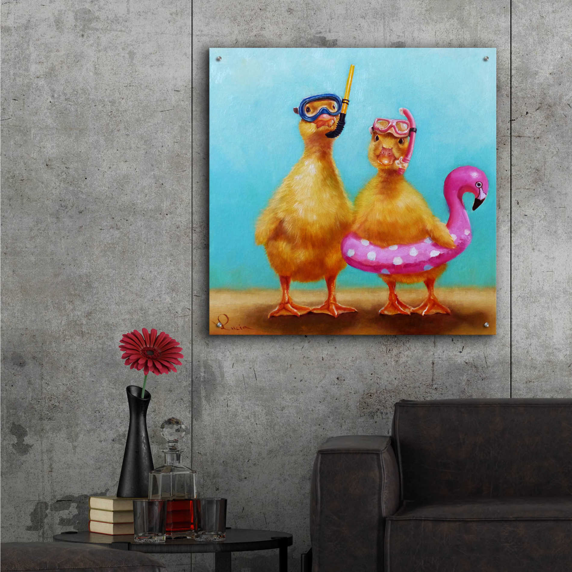 Epic Art 'Pool Party' by Lucia Heffernan, Acrylic Glass Wall Art,36x36