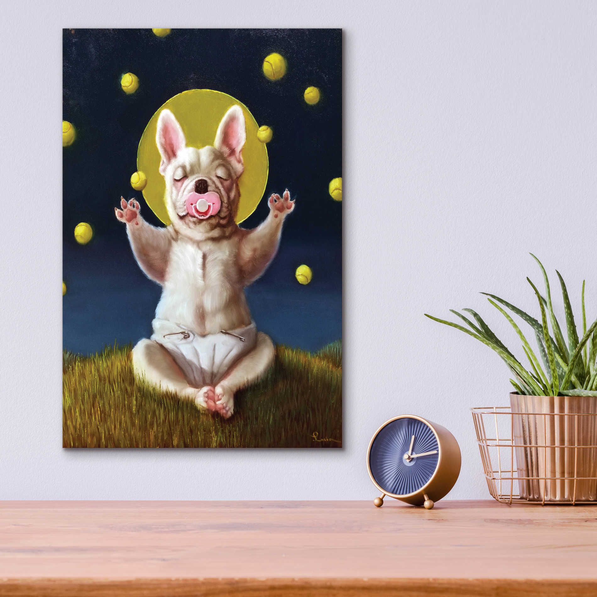 Epic Art 'Puppy Dreams' by Lucia Heffernan, Acrylic Glass Wall Art,12x16