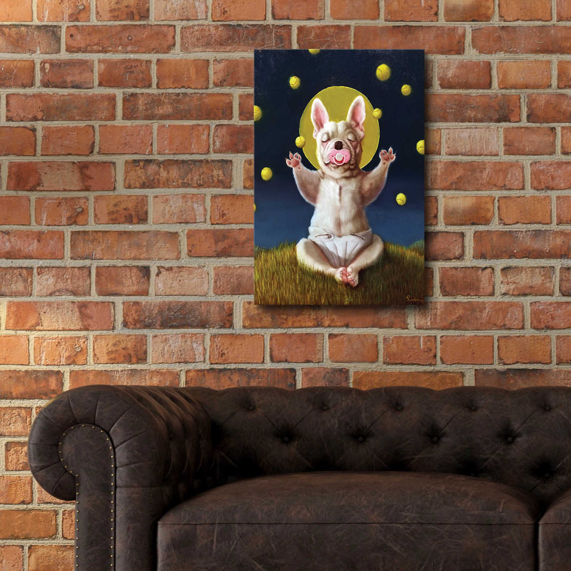 Epic Art 'Puppy Dreams' by Lucia Heffernan, Acrylic Glass Wall Art,16x24