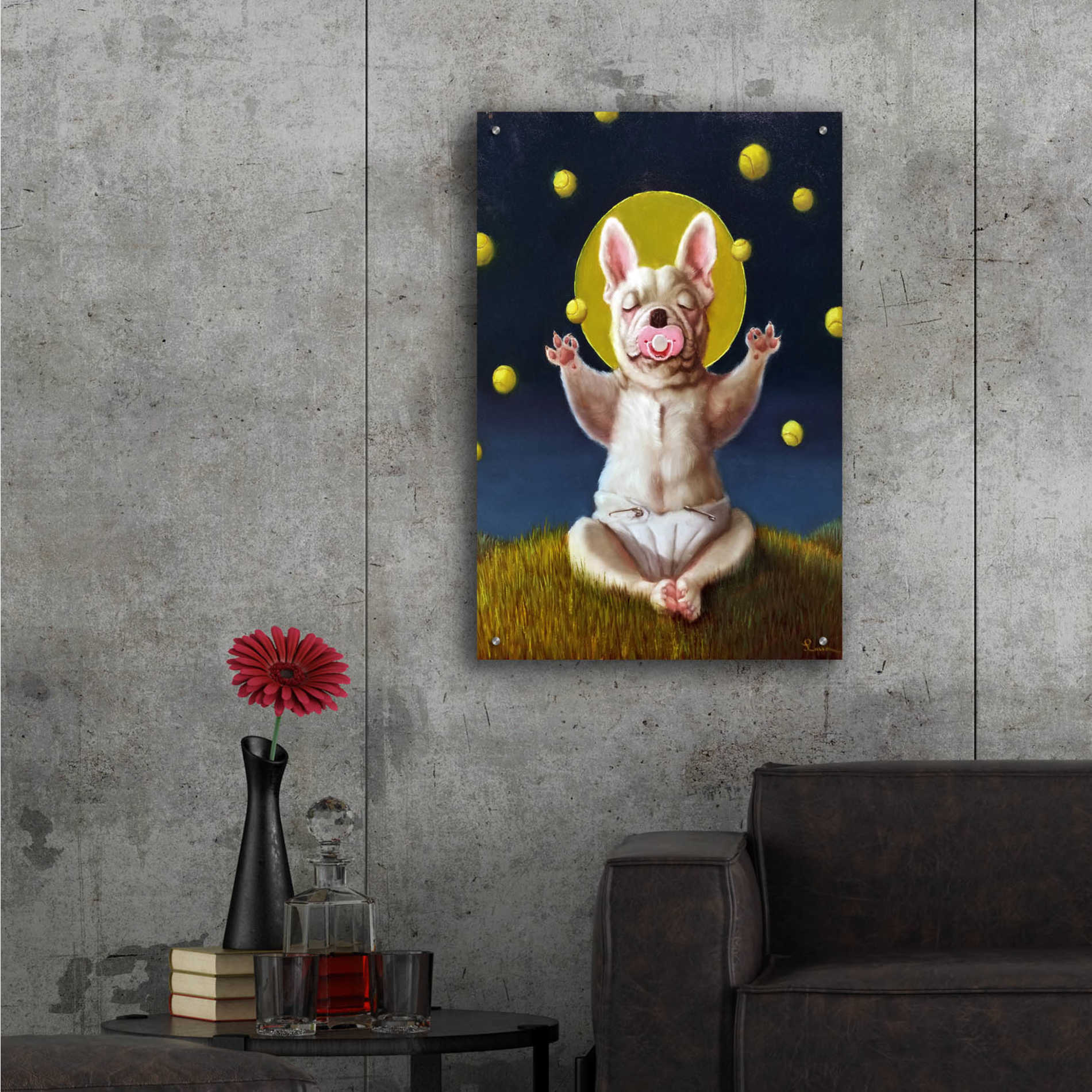 Epic Art 'Puppy Dreams' by Lucia Heffernan, Acrylic Glass Wall Art,24x36