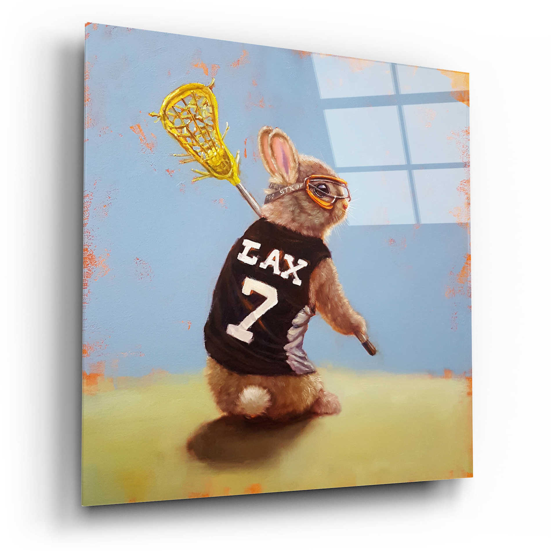 Epic Art 'Lax Bunny' by Lucia Heffernan, Acrylic Glass Wall Art,12x12