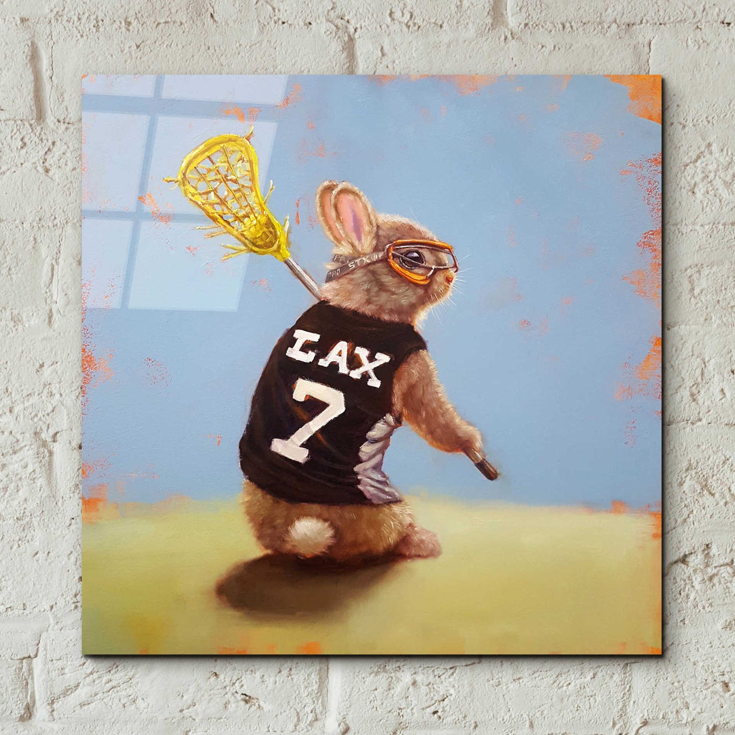 Epic Art 'Lax Bunny' by Lucia Heffernan, Acrylic Glass Wall Art,12x12