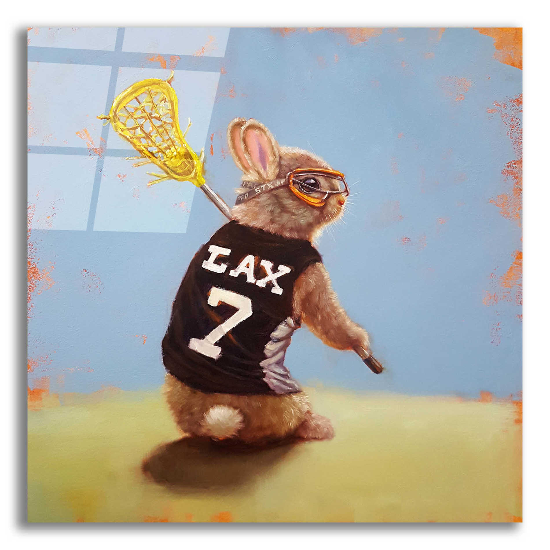 Epic Art 'Lax Bunny' by Lucia Heffernan, Acrylic Glass Wall Art,12x12