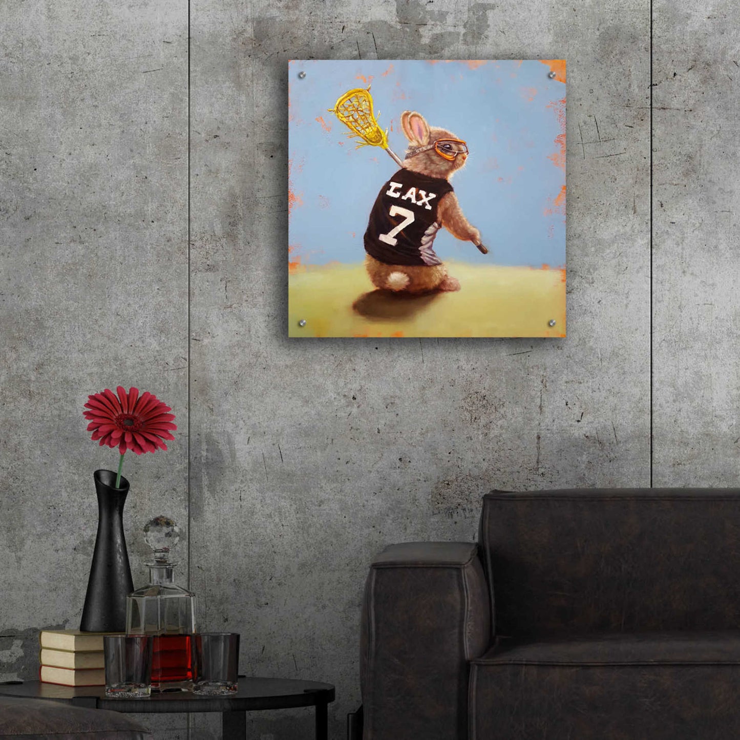 Epic Art 'Lax Bunny' by Lucia Heffernan, Acrylic Glass Wall Art,24x24