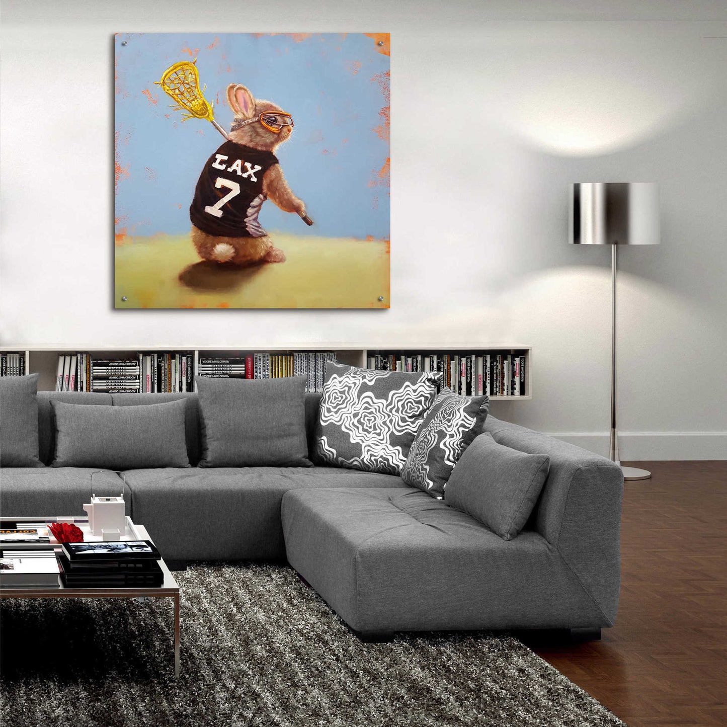 Epic Art 'Lax Bunny' by Lucia Heffernan, Acrylic Glass Wall Art,36x36