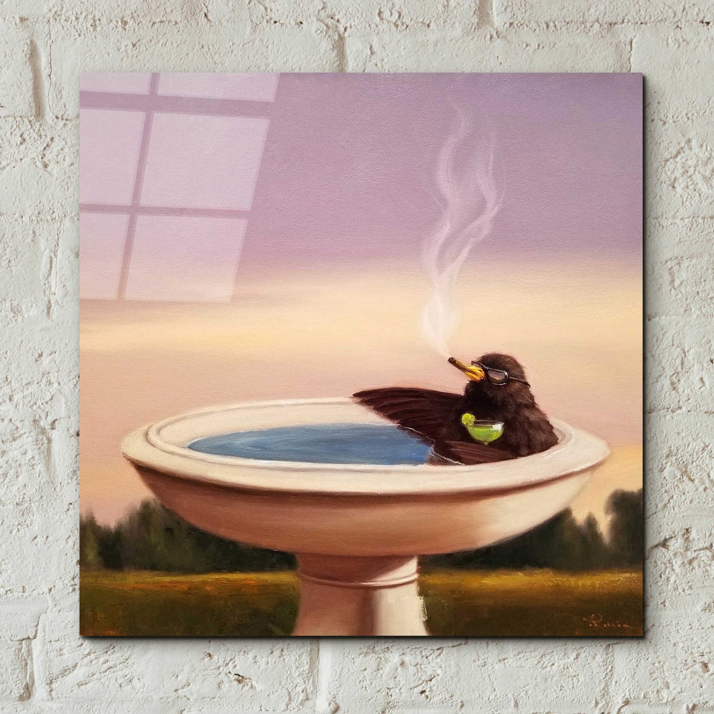 Epic Art 'Executive Soak' by Lucia Heffernan, Acrylic Glass Wall Art,12x12