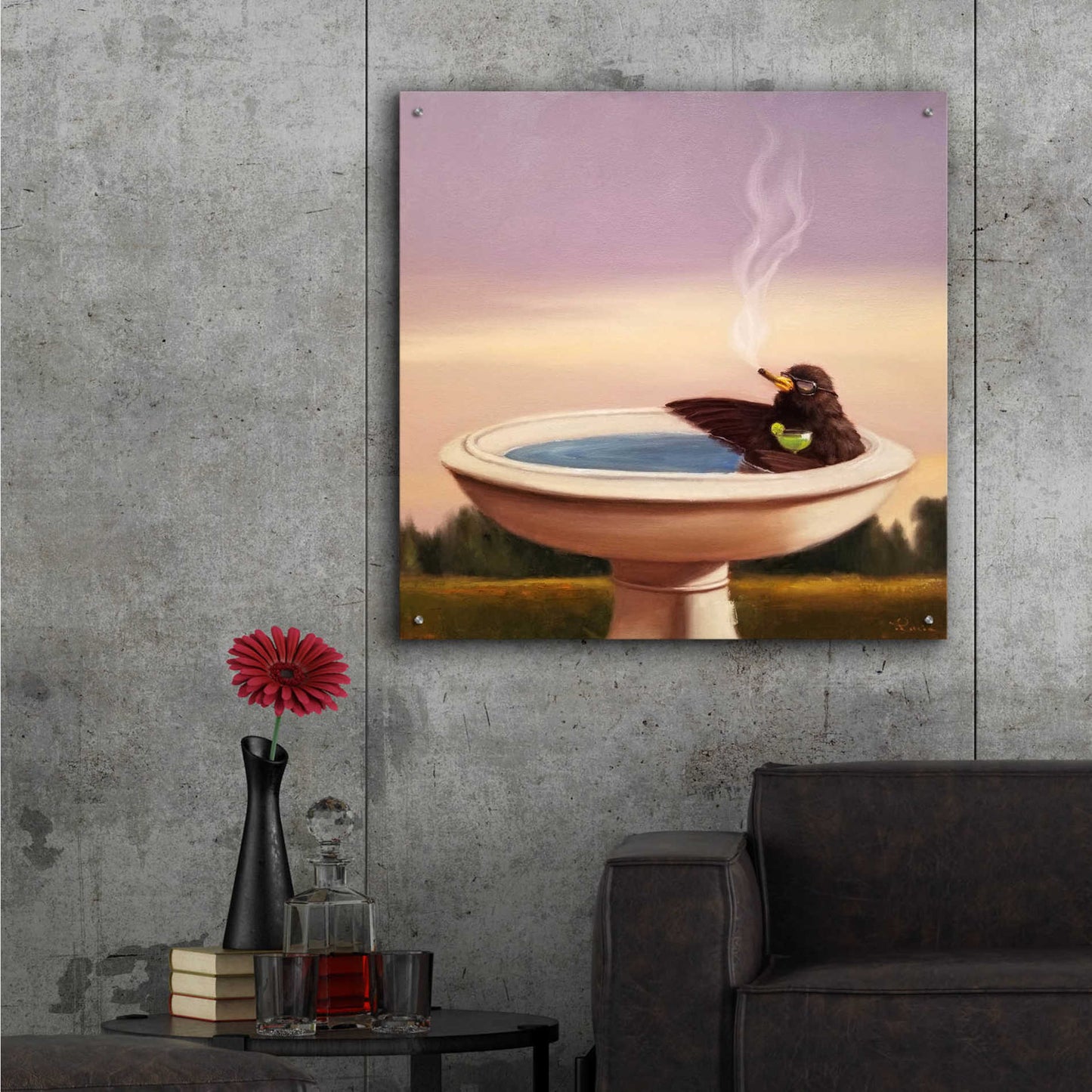 Epic Art 'Executive Soak' by Lucia Heffernan, Acrylic Glass Wall Art,36x36