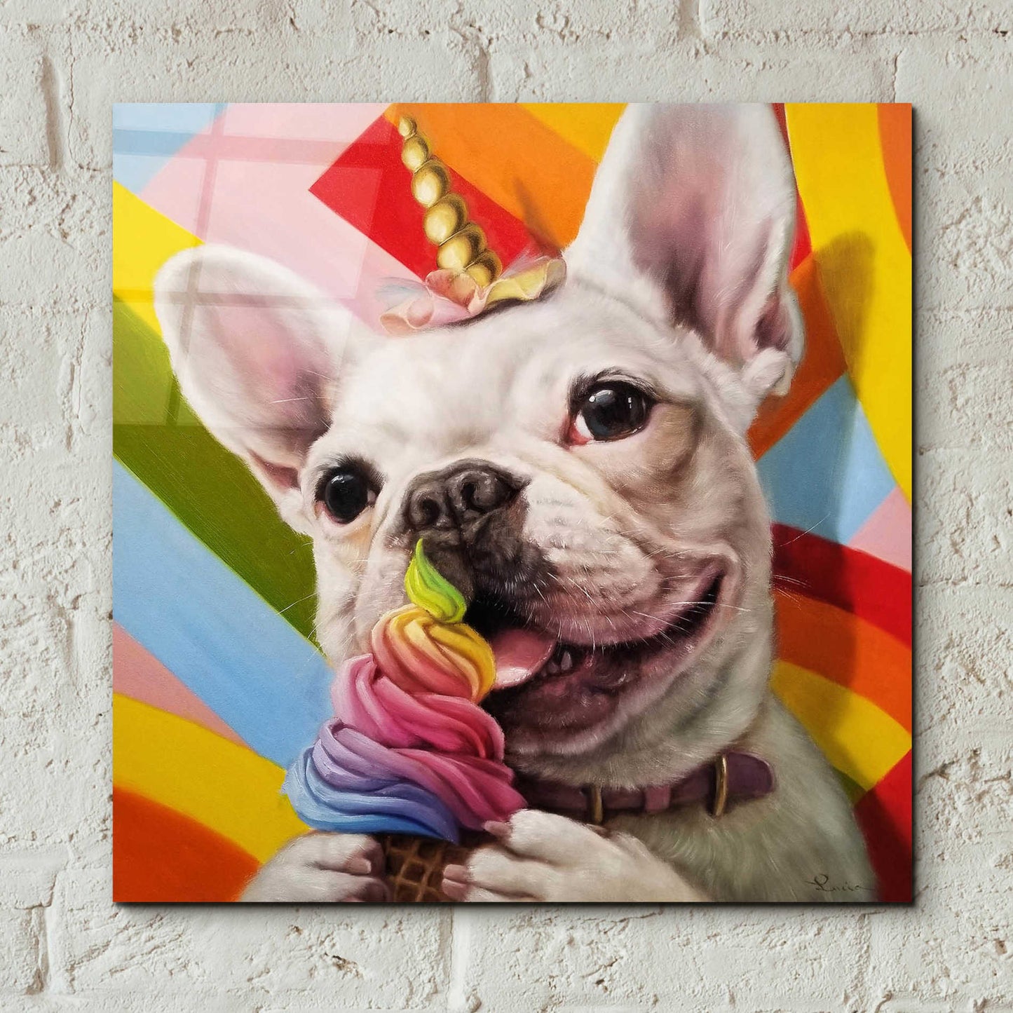 Epic Art 'Rainbow Party' by Lucia Heffernan, Acrylic Glass Wall Art,12x12