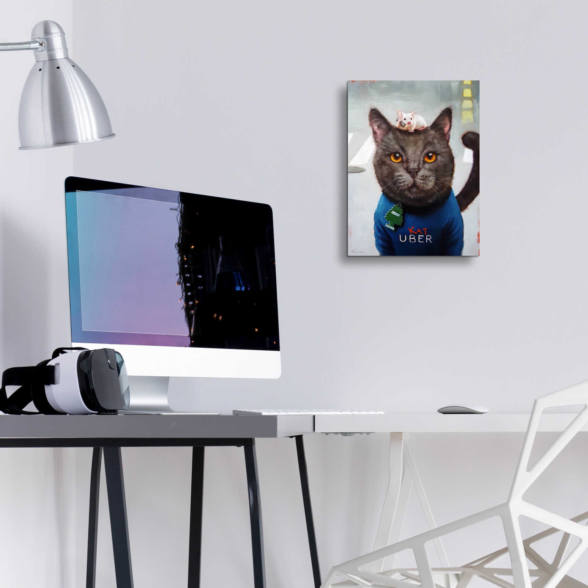 Epic Art 'Cat Uber' by Lucia Heffernan, Acrylic Glass Wall Art,12x16