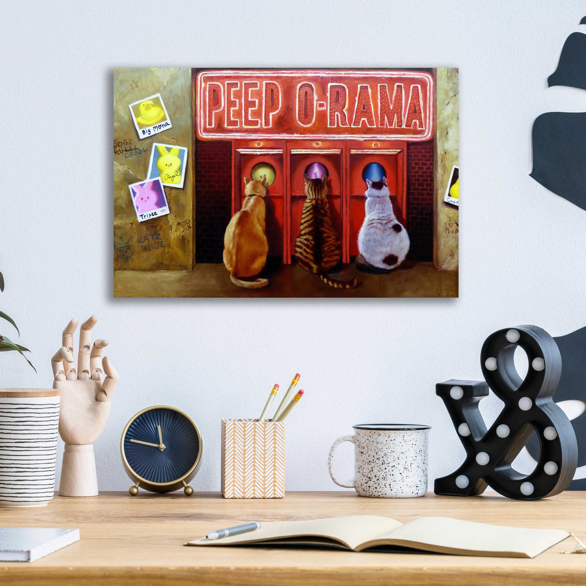 Epic Art 'Peepshow' by Lucia Heffernan, Acrylic Glass Wall Art,16x12