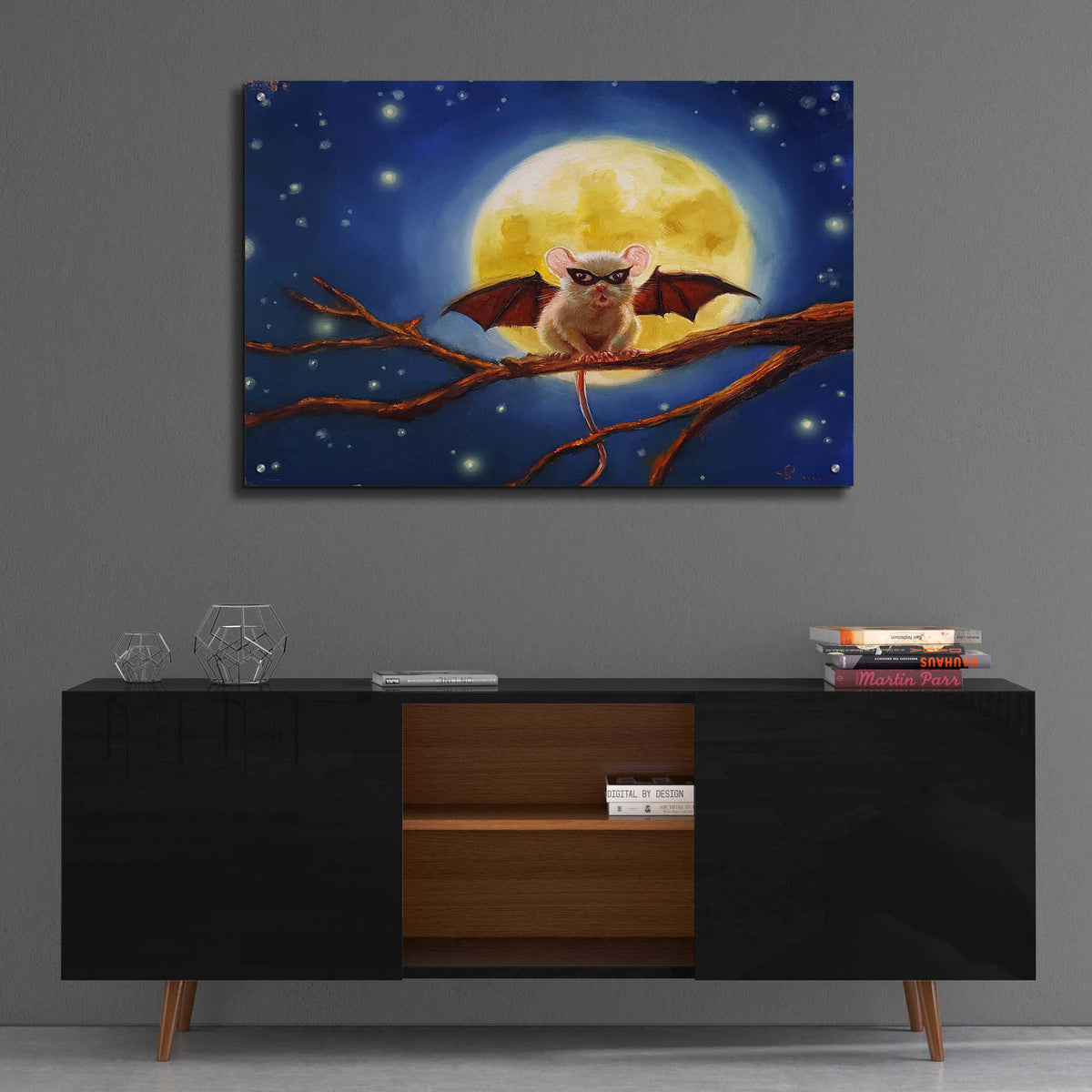 Epic Art 'Fledemaus' by Lucia Heffernan, Acrylic Glass Wall Art,36x24
