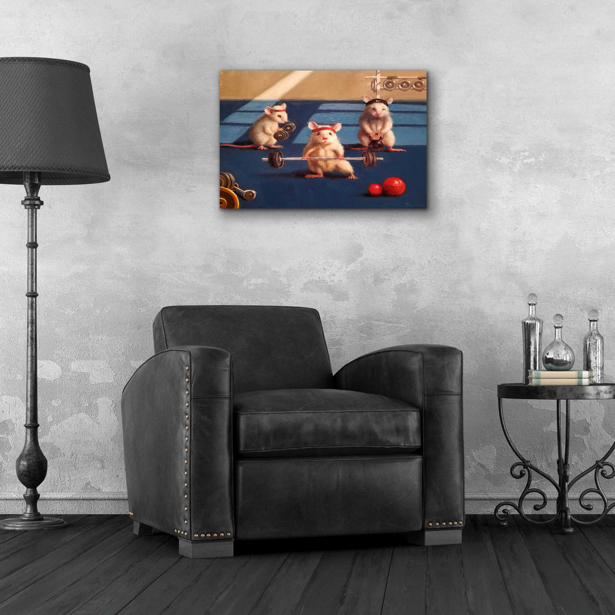 Epic Art 'Gym Rats' by Lucia Heffernan, Acrylic Glass Wall Art,24x16