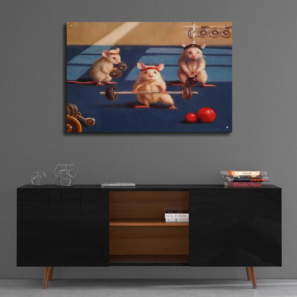 Epic Art 'Gym Rats' by Lucia Heffernan, Acrylic Glass Wall Art,36x24