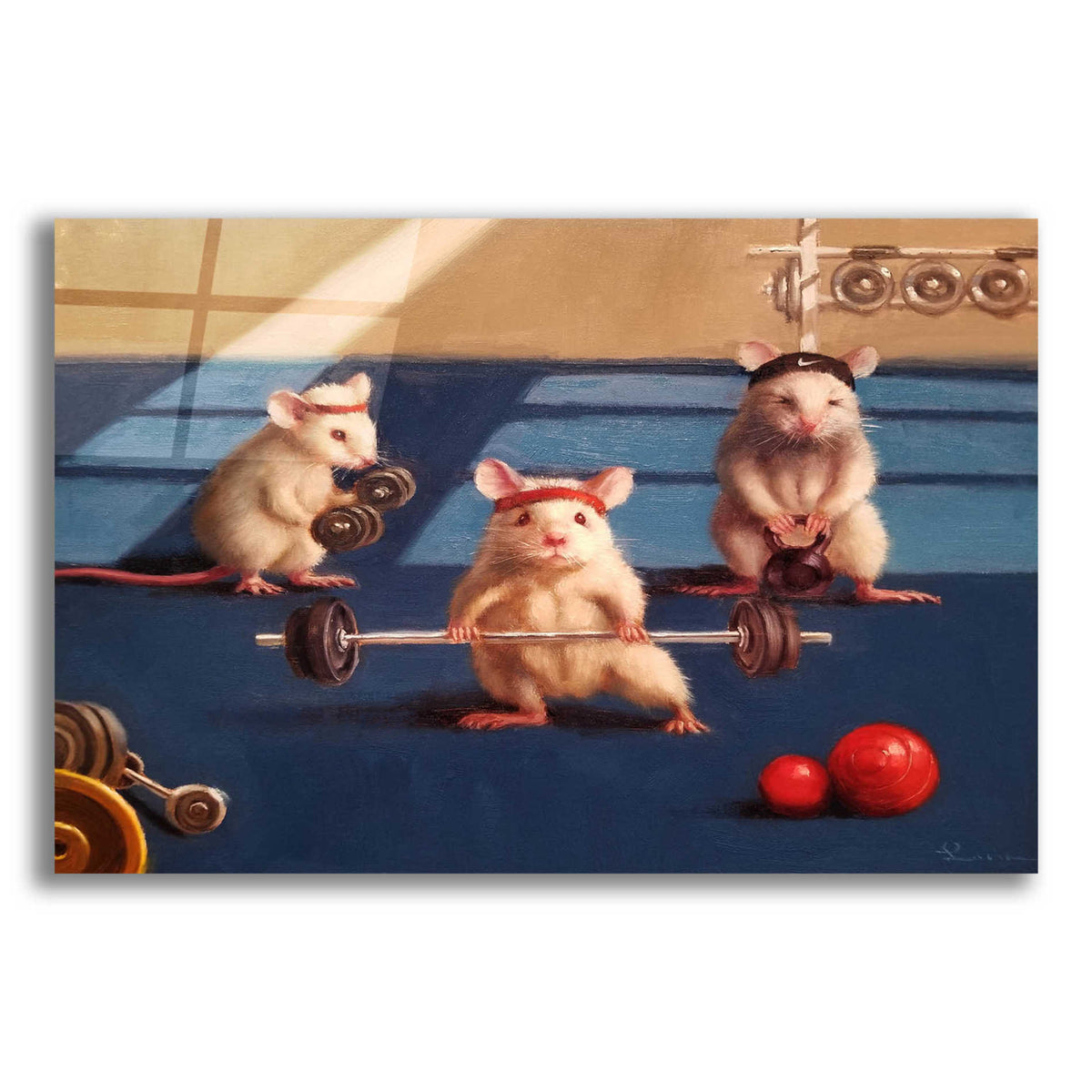 Epic Art 'Gym Rats' by Lucia Heffernan, Acrylic Glass Wall Art