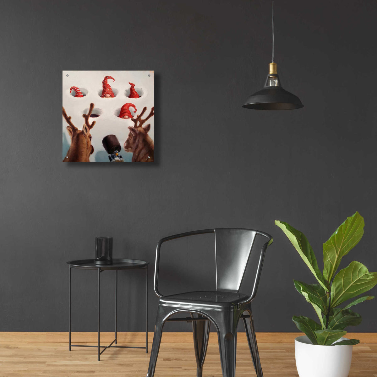 Epic Art 'Whack-An-Elf' by Lucia Heffernan, Acrylic Glass Wall Art,24x24