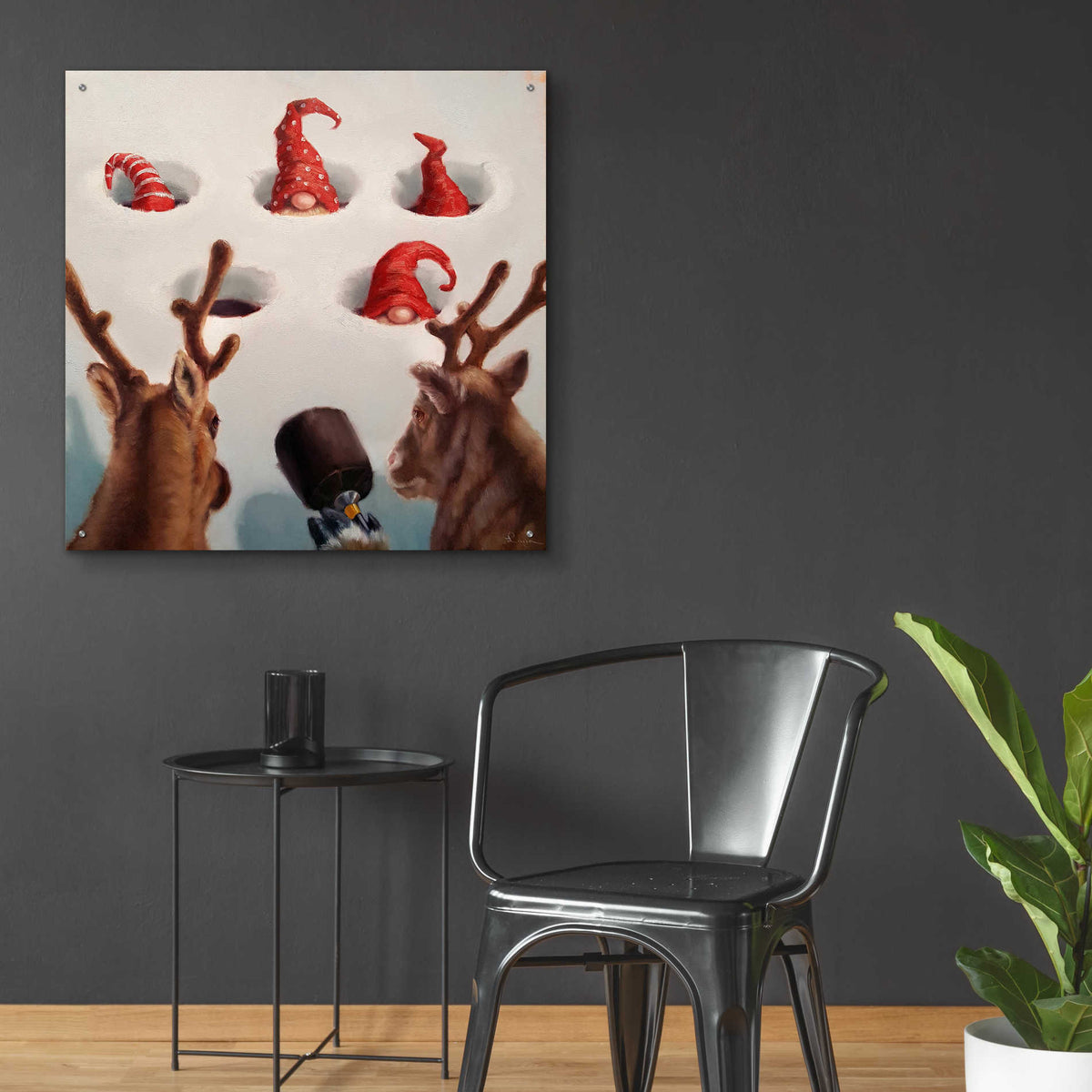 Epic Art 'Whack-An-Elf' by Lucia Heffernan, Acrylic Glass Wall Art,36x36
