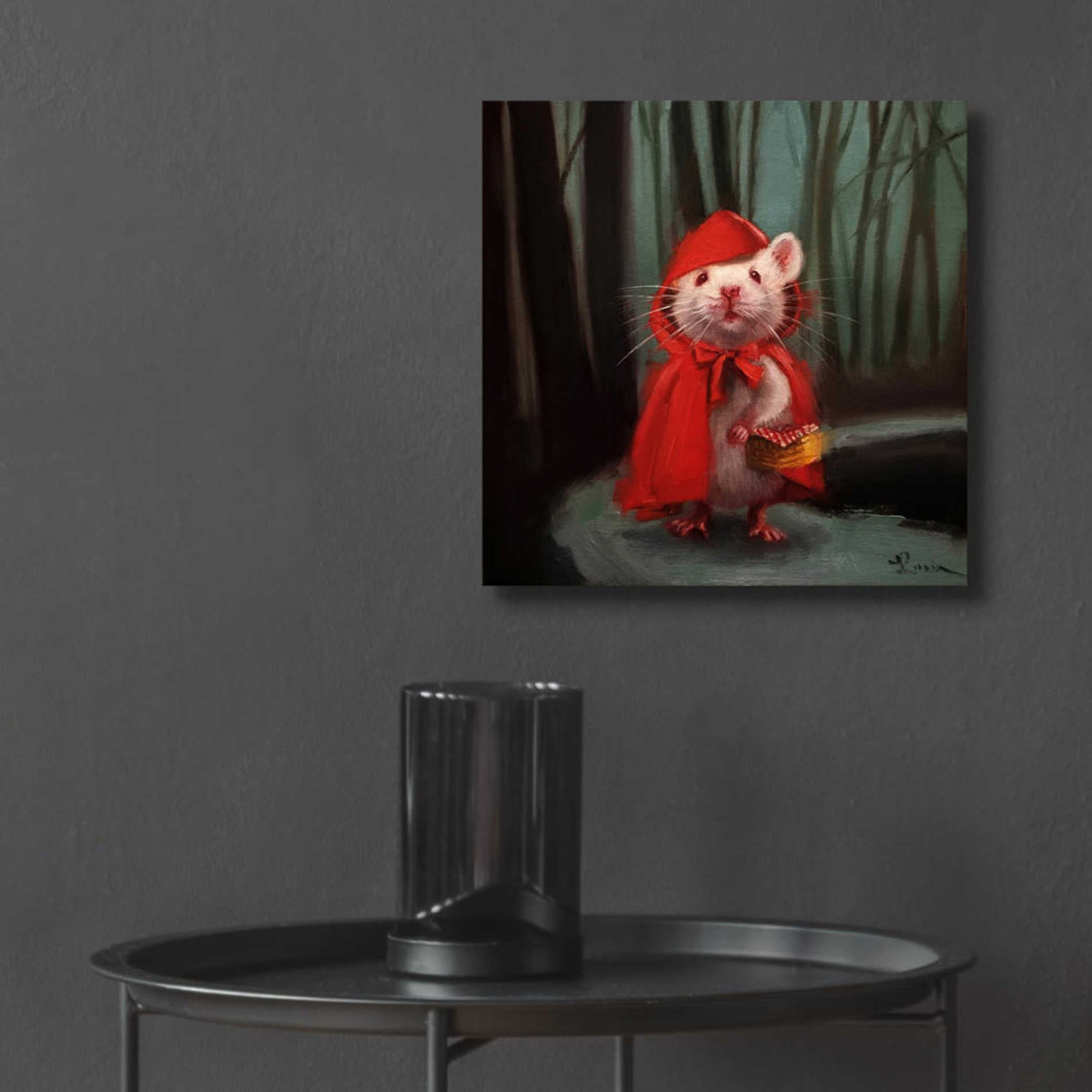 Epic Art 'Little Red' by Lucia Heffernan, Acrylic Glass Wall Art,12x12