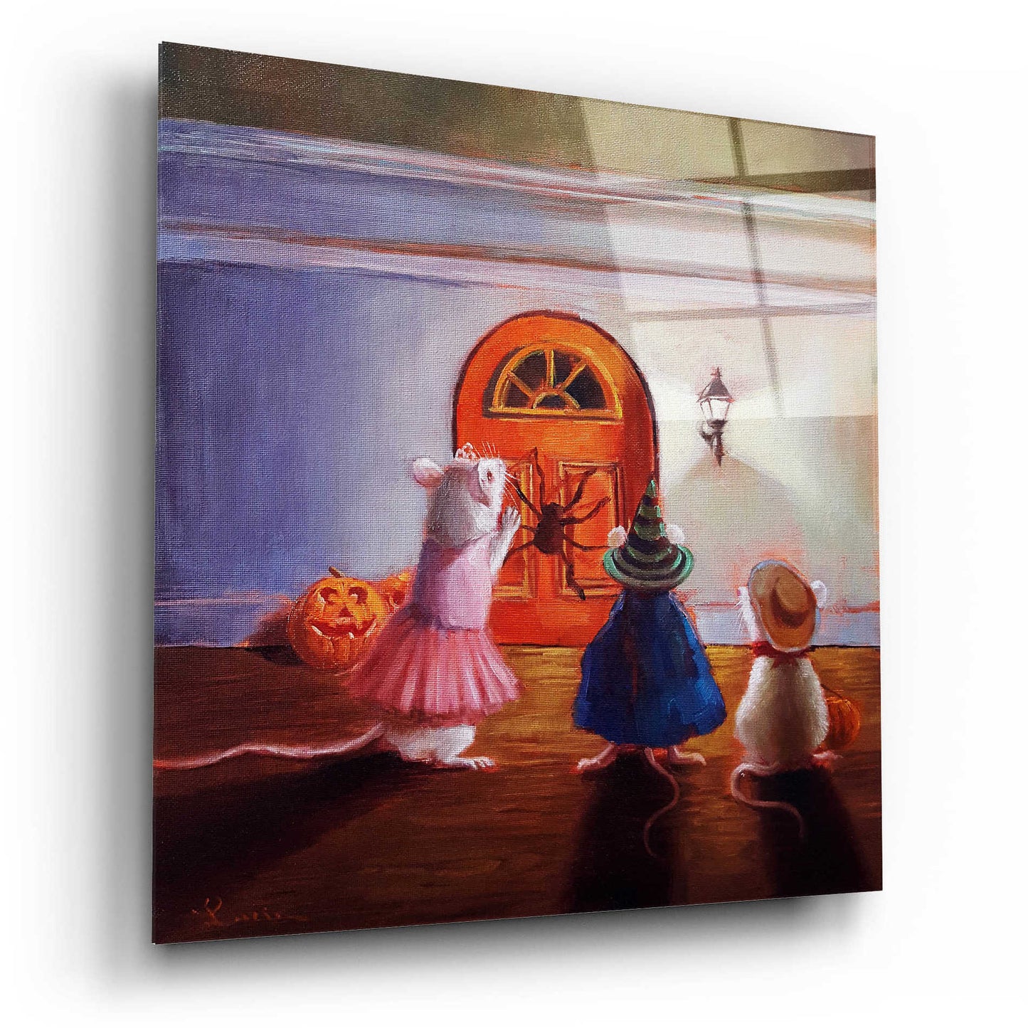 Epic Art 'After Hour Trick or Treat' by Lucia Heffernan, Acrylic Glass Wall Art,12x12